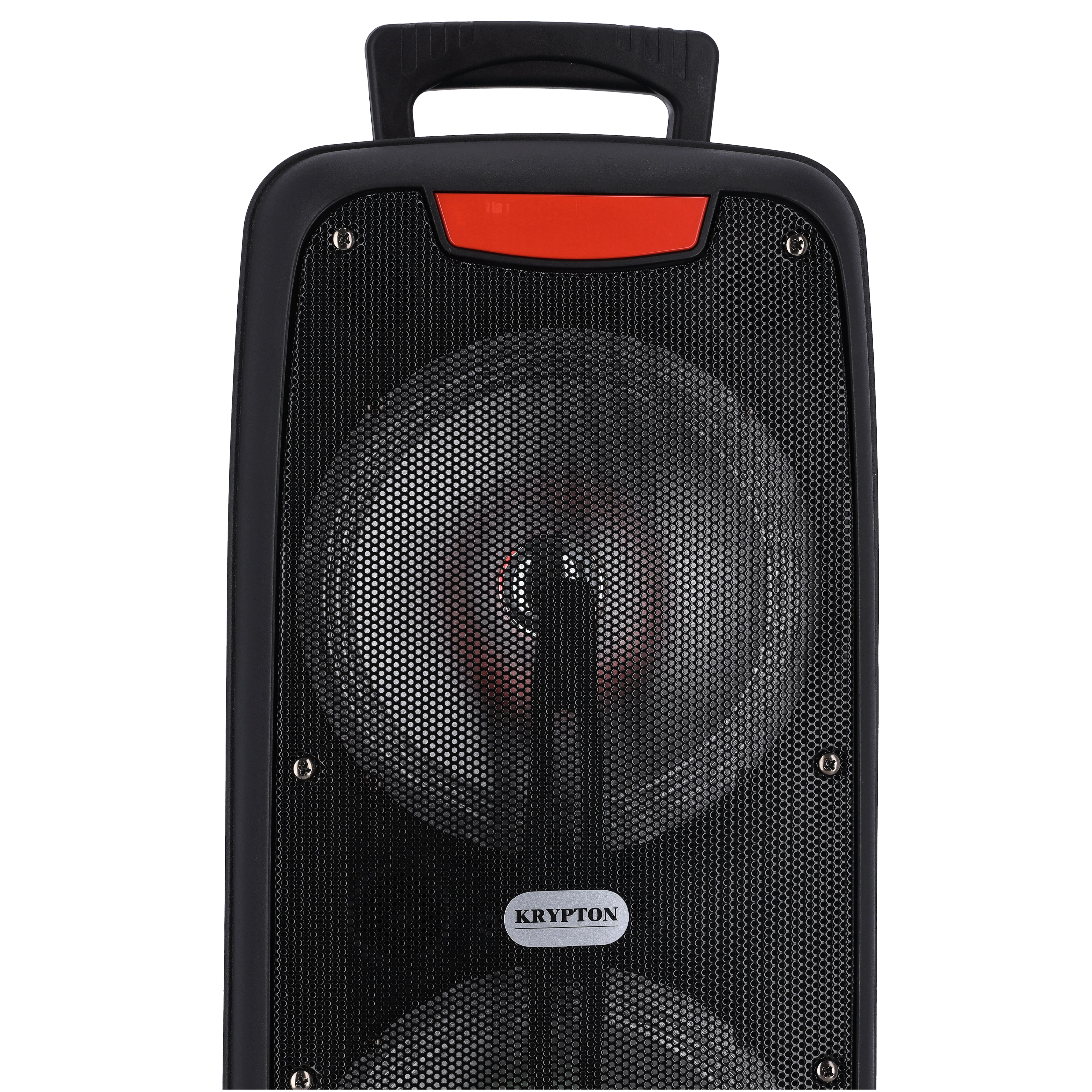 Krypton KNMS5398 Rechargeable Professional Speaker with dual 8” woofers| Bluetooth ,|wireless mic, FM radio, LED display, and powerful portable sound performance - Image 4