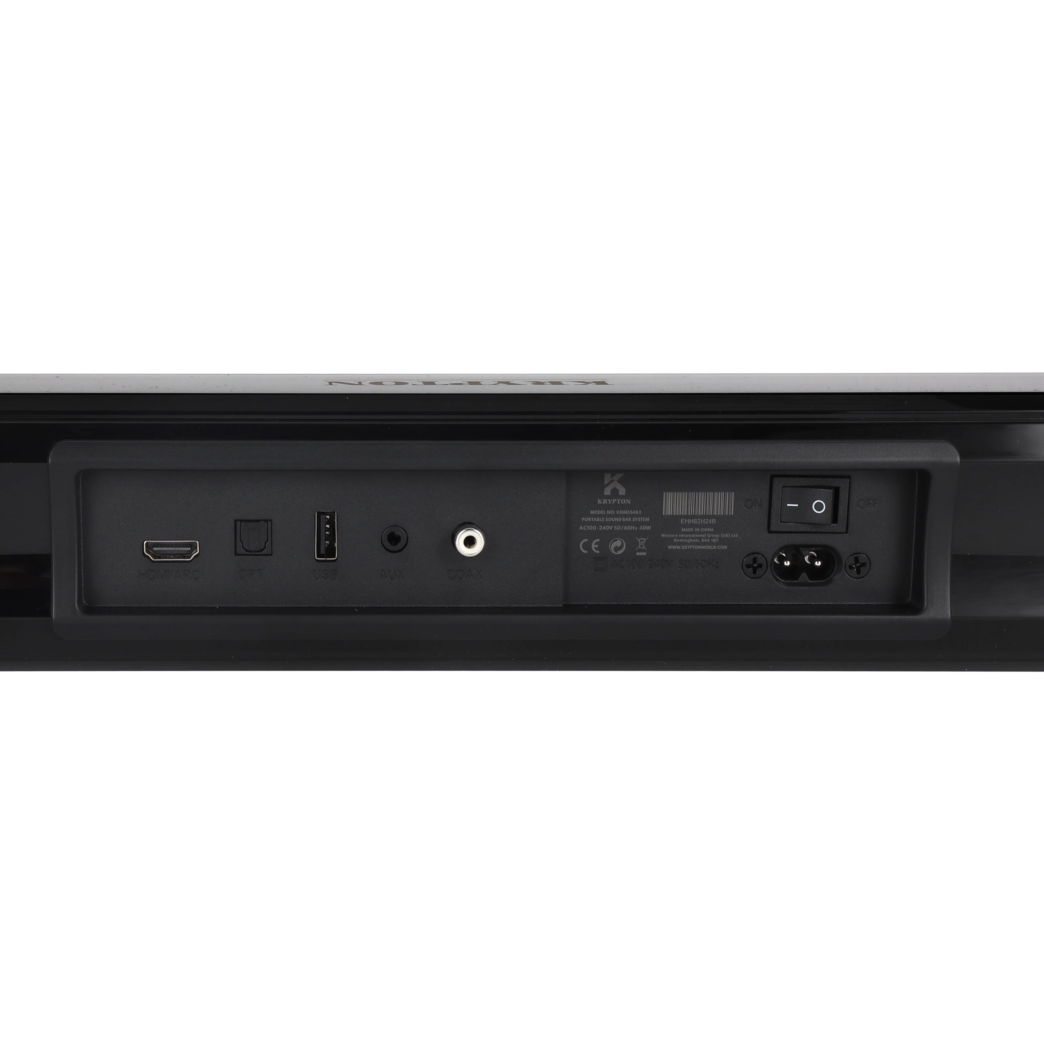 Krypton KNMS5482 Portable Sound Bar System | quad speakers deliver powerful Bluetooth audio, USB playback support, and versatile connectivity for immersive sound - Image 3