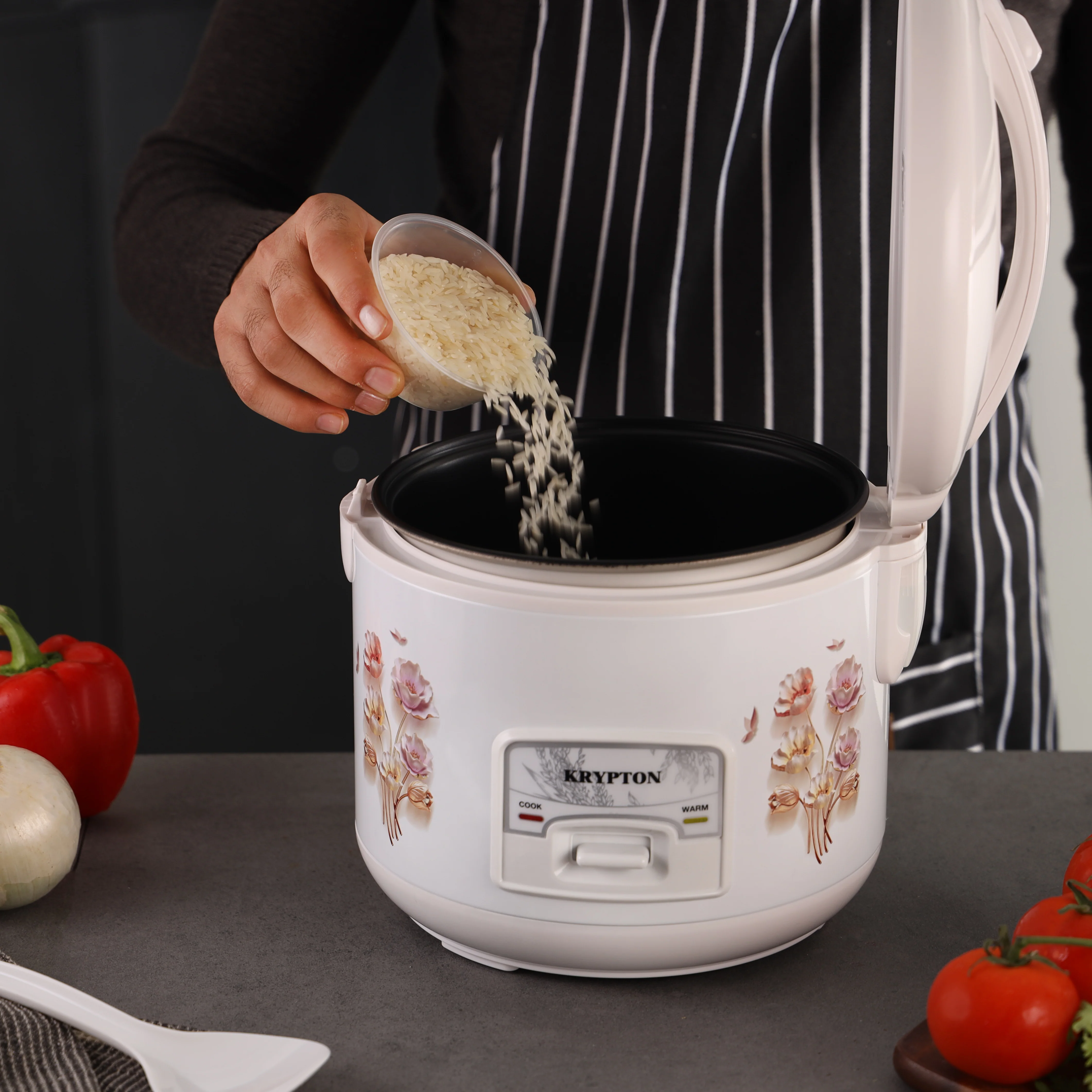 Krypton KNRC6022 Rice Cooker 1.5L| 500W power, cook with keep warm function| non-stick inner pot, easy to clean design, compact and efficient for daily cooking| - Image 4