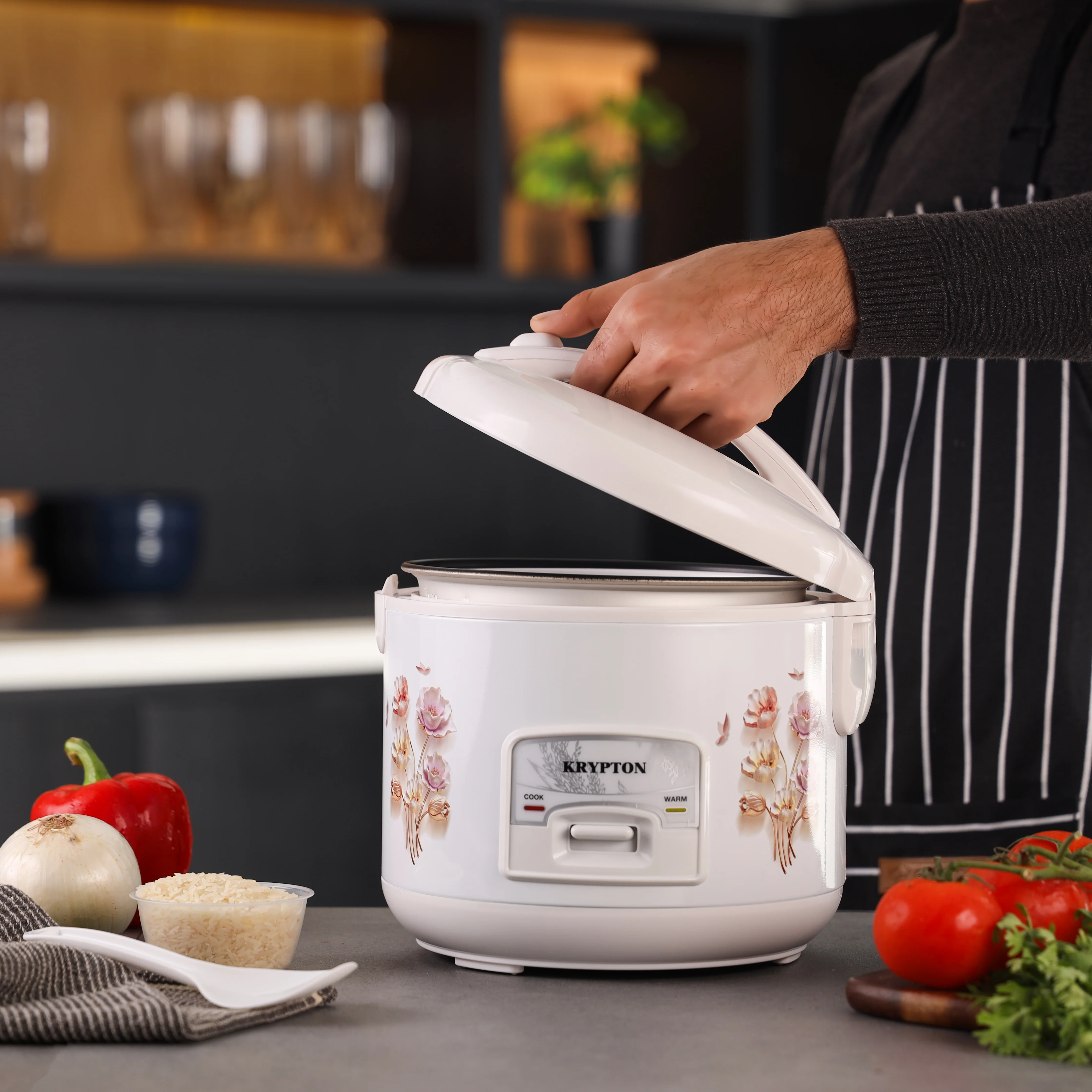 Krypton KNRC6022 Rice Cooker 1.5L| 500W power, cook with keep warm function| non-stick inner pot, easy to clean design, compact and efficient for daily cooking| - Image 5