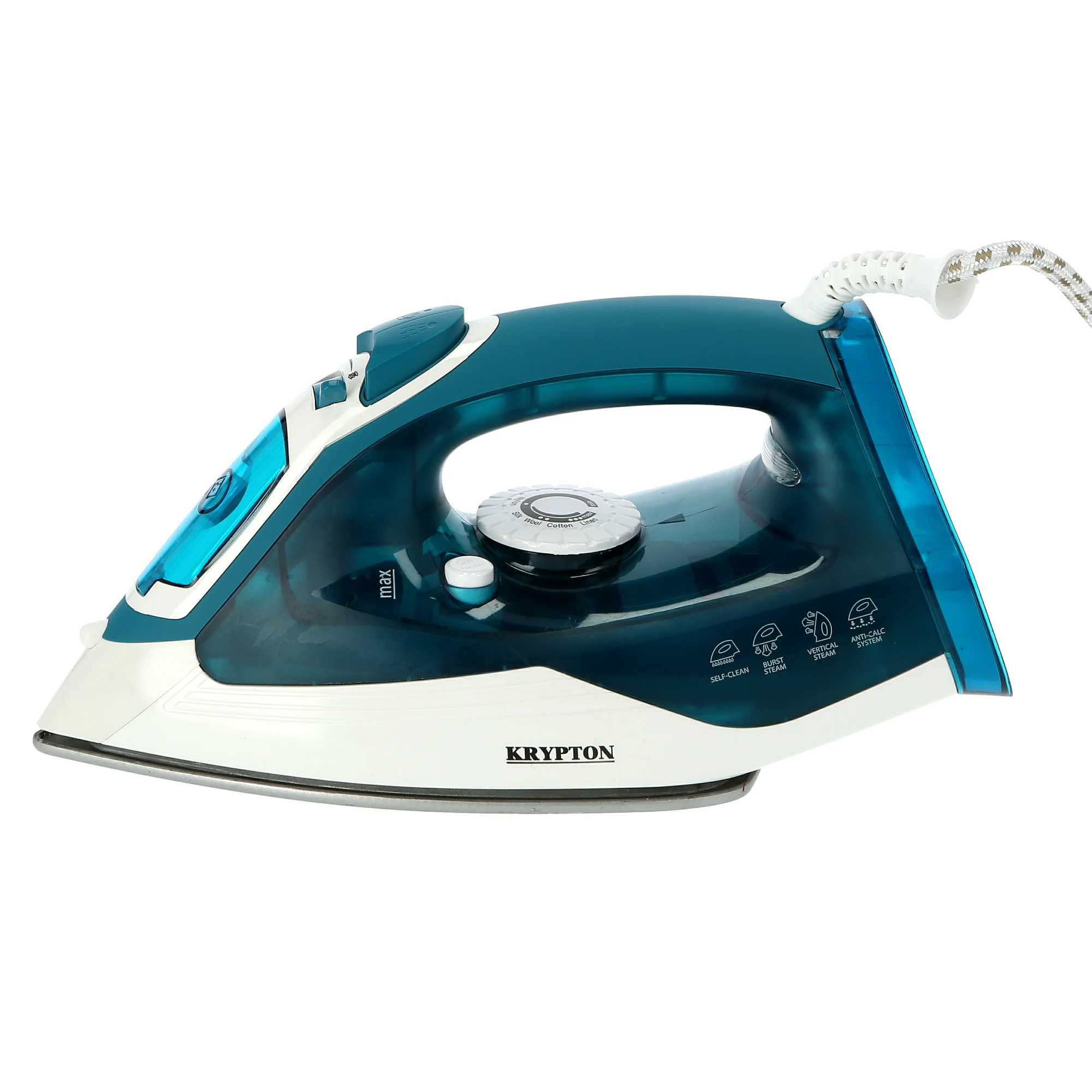 Krypton KNSI6053 Steam Iron delivers wet & dry ironing | durable non-stick soleplate| adjustable steam control, & self-clean function for fast daily wrinkle removal - Image 4