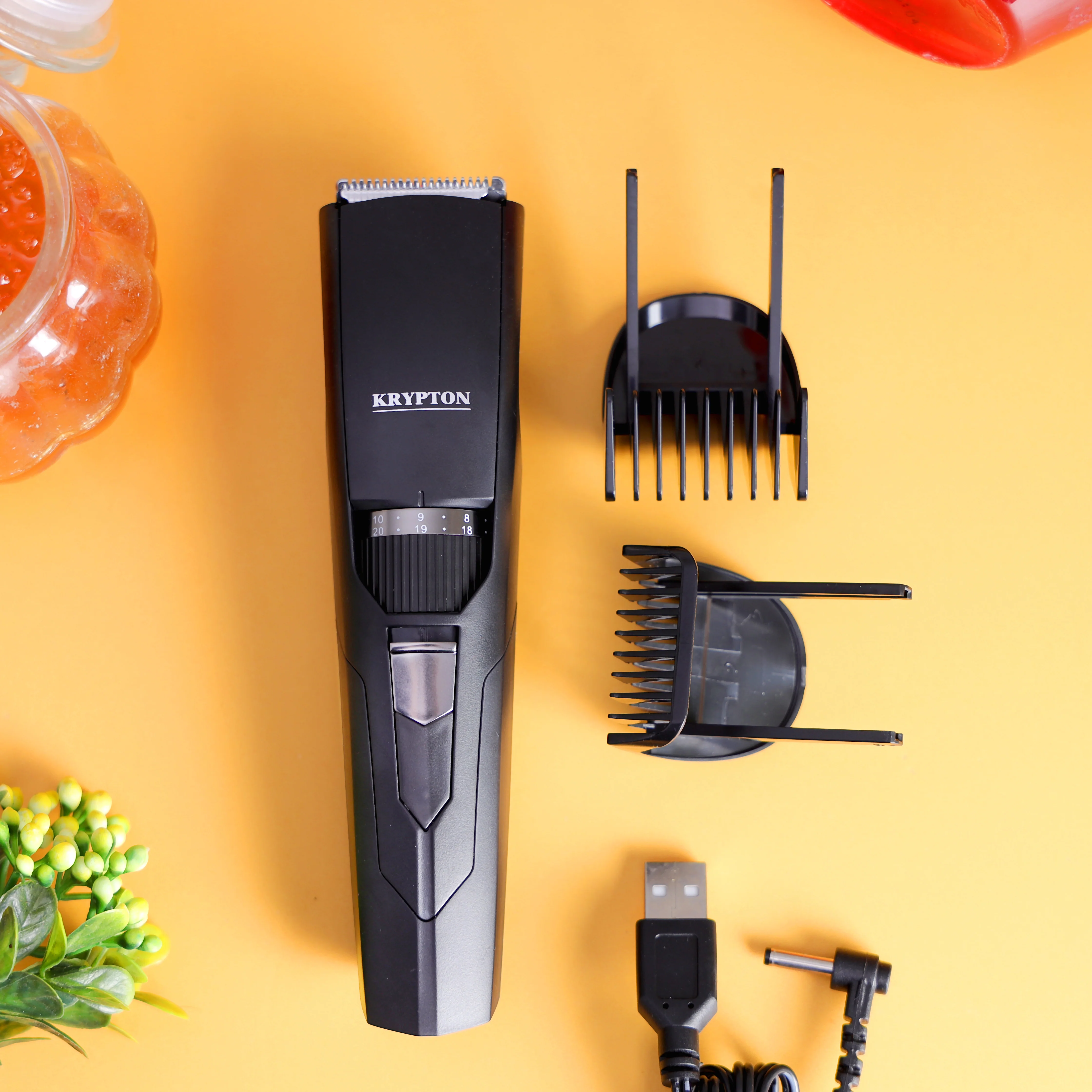 Krypton KNTR5418 professional trimmer| stainless steel blade, 20 length settings & 60 min runtime| USB charging, cord/cordless use & washable blades for grooming| - Image 2