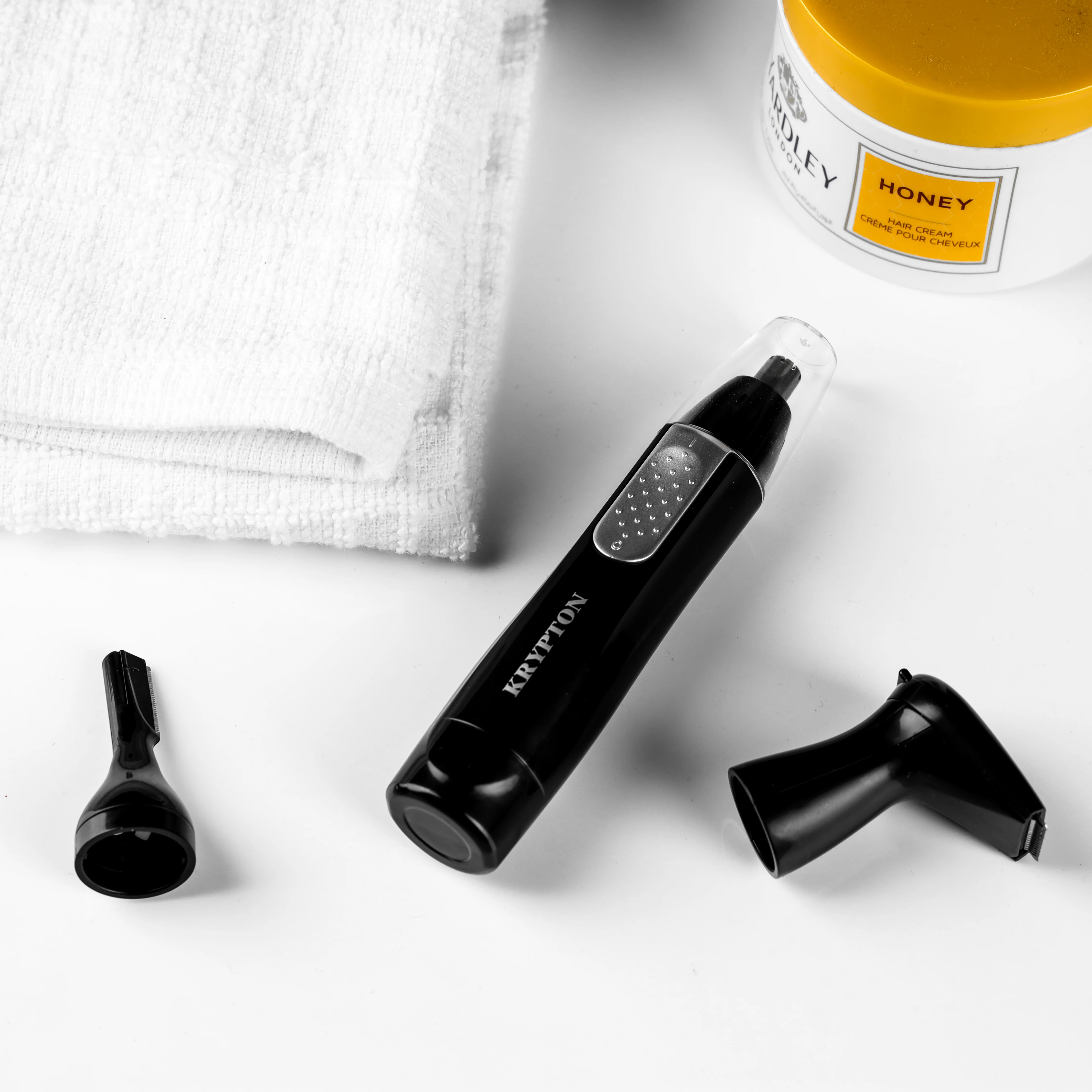 Krypton KNTR5431 3-in-1 grooming kit| precision trimmer, stainless steel blades, nose & ear trimmer| eyebrow and beard attachments, compact design for grooming| - Image 3