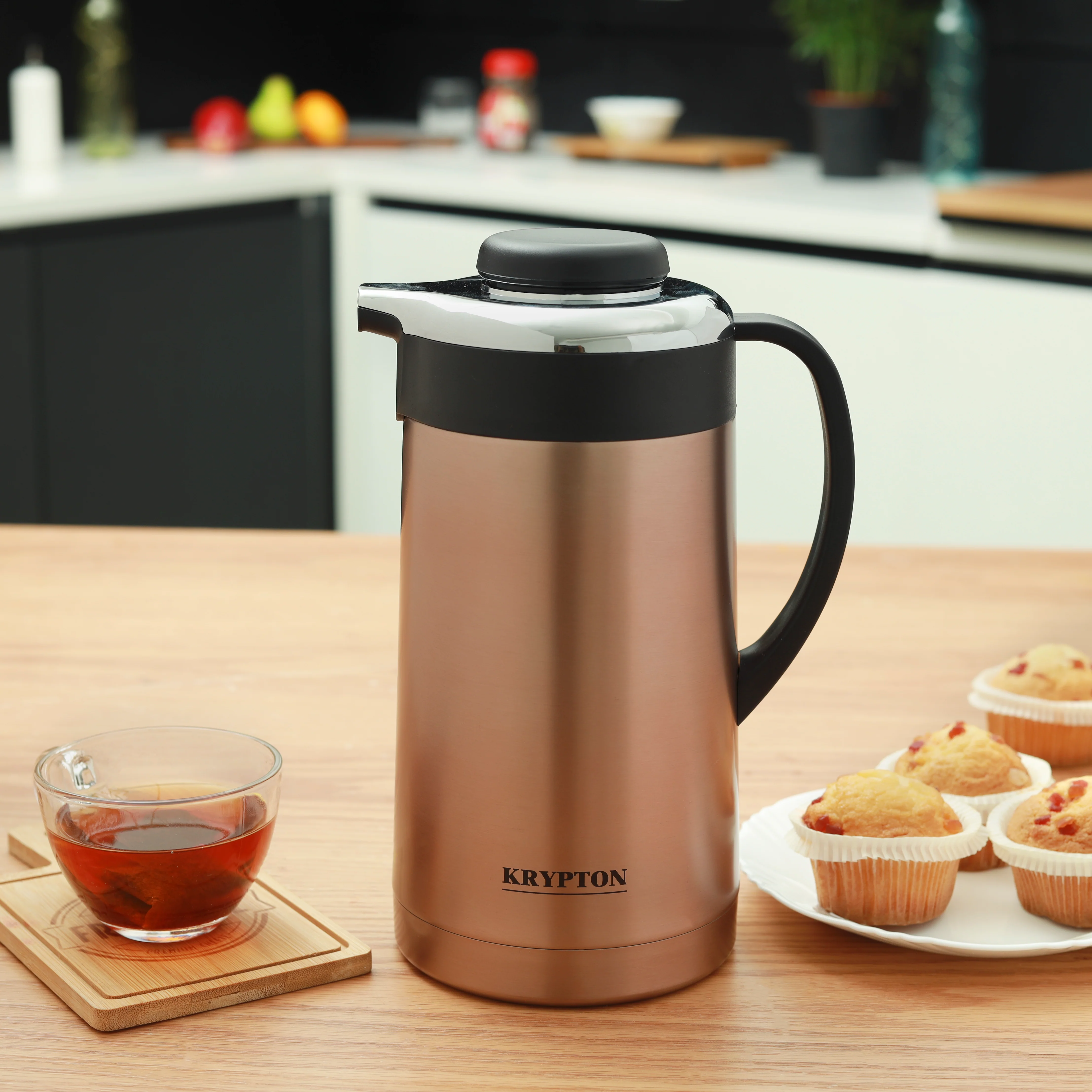 Krypton KNVF6331 1.6L stainless steel vacuum flask| double wall insulation, 24-hour hot & cold retention| durable food-grade body & easy-pour design for daily use| - Image 2