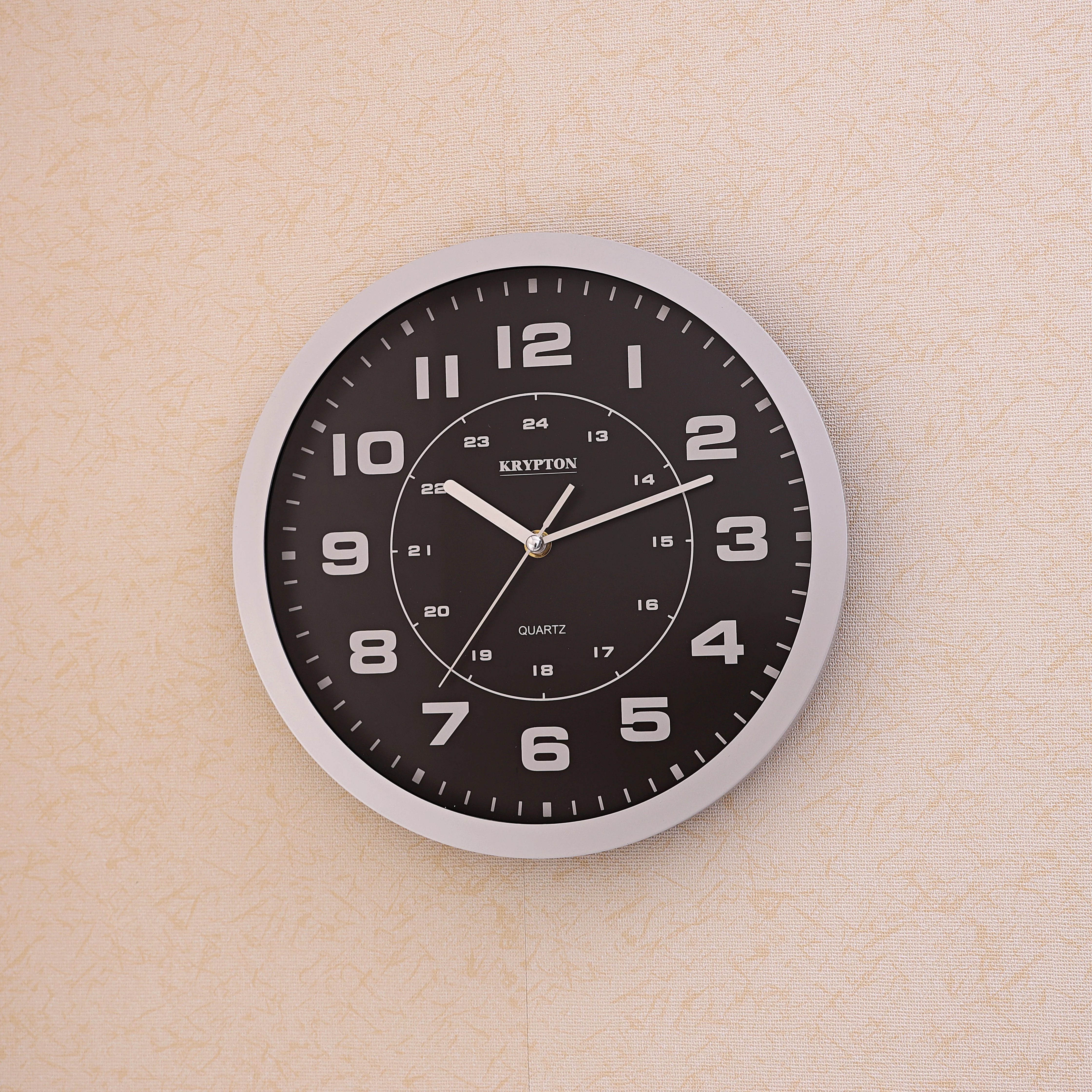 Krypton KNWC6121 wall clock with glass lens| precise step movement, clear easy-to-read dial, elegant design ideal for home, office décor & accurate timekeeping| - Image 2