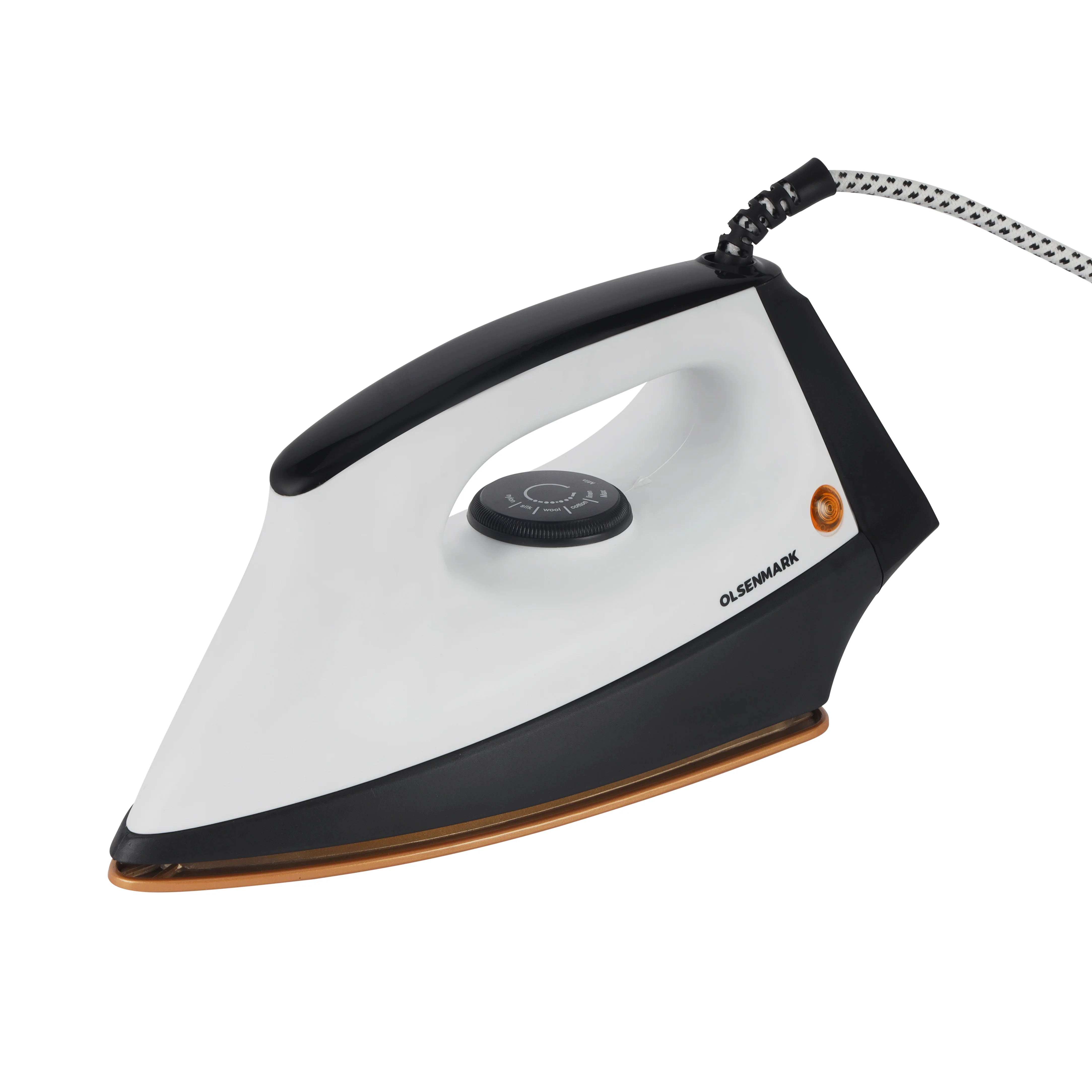 Olsenmark Heavy Duty Dry Iron- OMDI1716/ Ironing Machine with Ceramic Coating Soleplate, Adjustable Temperature Setting, Suitable for All Kinds of Fabric/ Equipped with Safety Features and Pilot Lamp/ 2 Years Warranty, White and Black - Image 3
