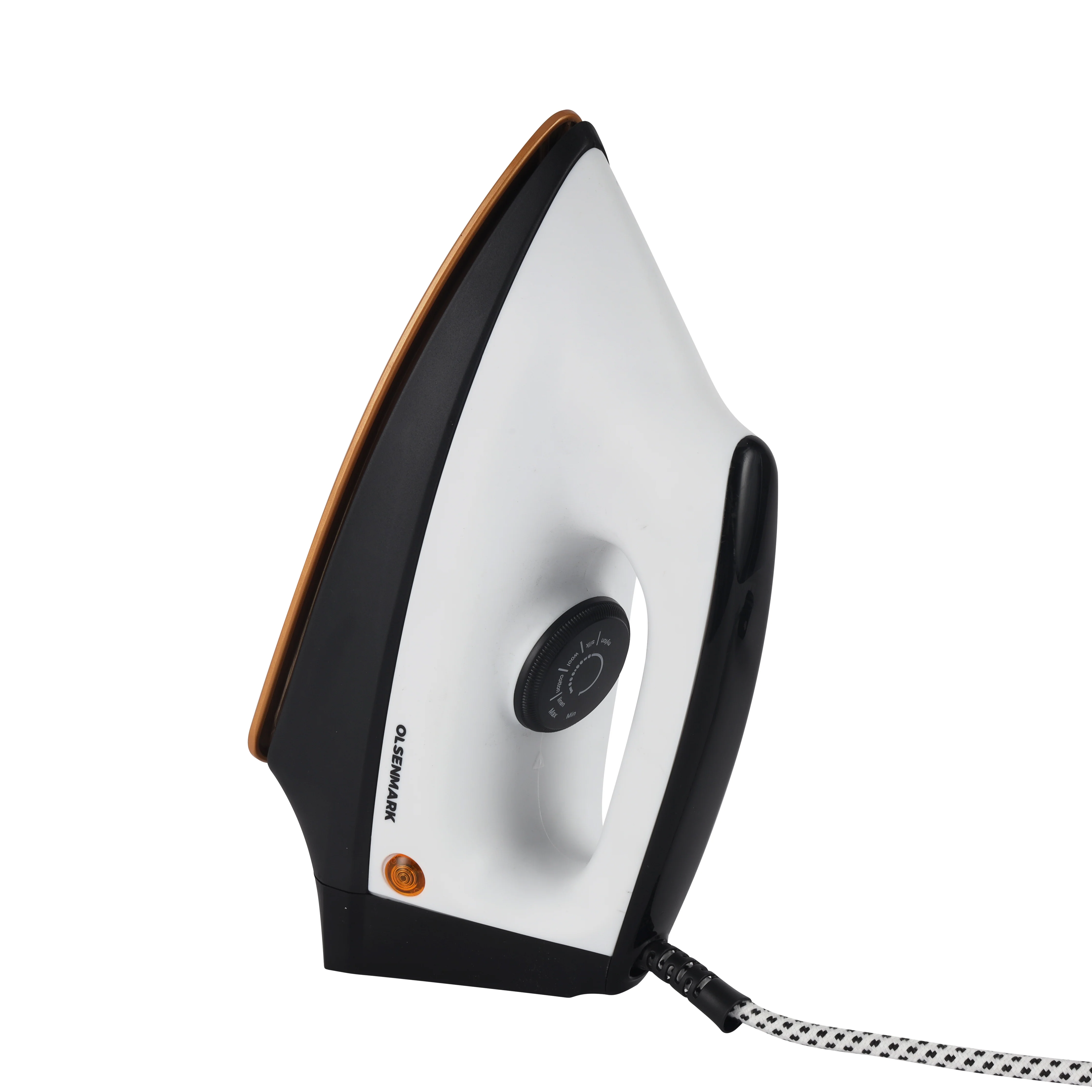 Olsenmark Heavy Duty Dry Iron- OMDI1716/ Ironing Machine with Ceramic Coating Soleplate, Adjustable Temperature Setting, Suitable for All Kinds of Fabric/ Equipped with Safety Features and Pilot Lamp/ 2 Years Warranty, White and Black - Image 4