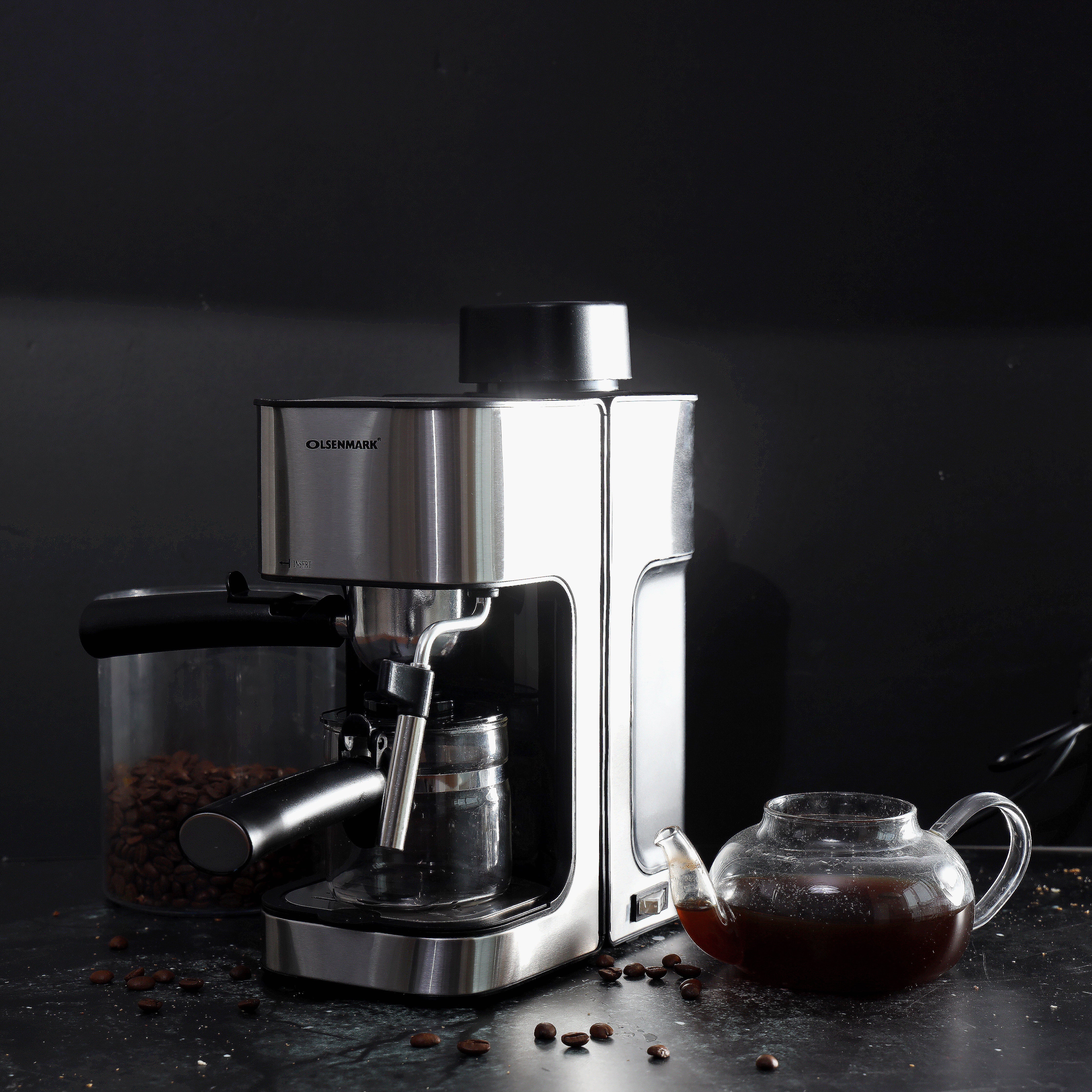 Olsenmark OMCM2342 Cappuccino Maker 240ML| espresso, cappuccino & latte functions, steam boiler | safety valve, 800W power, stylish design, easy cleaning for home use| - Image 5