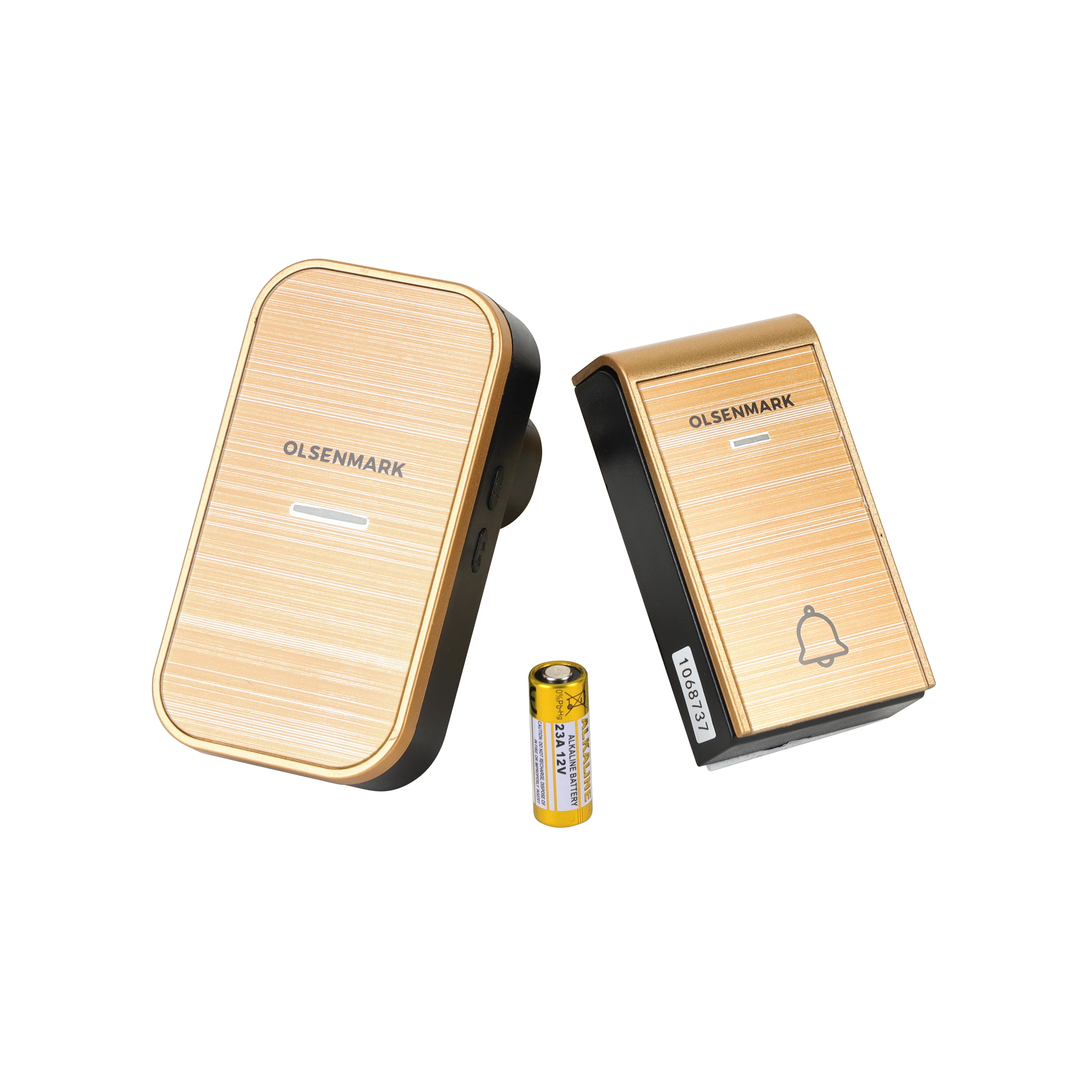 Olsenmark OMDB1896 Wireless Digital Doorbell| 150M range, 38 melodies & adjustable volume control| easy installation, stylish wood finish design for modern homes|