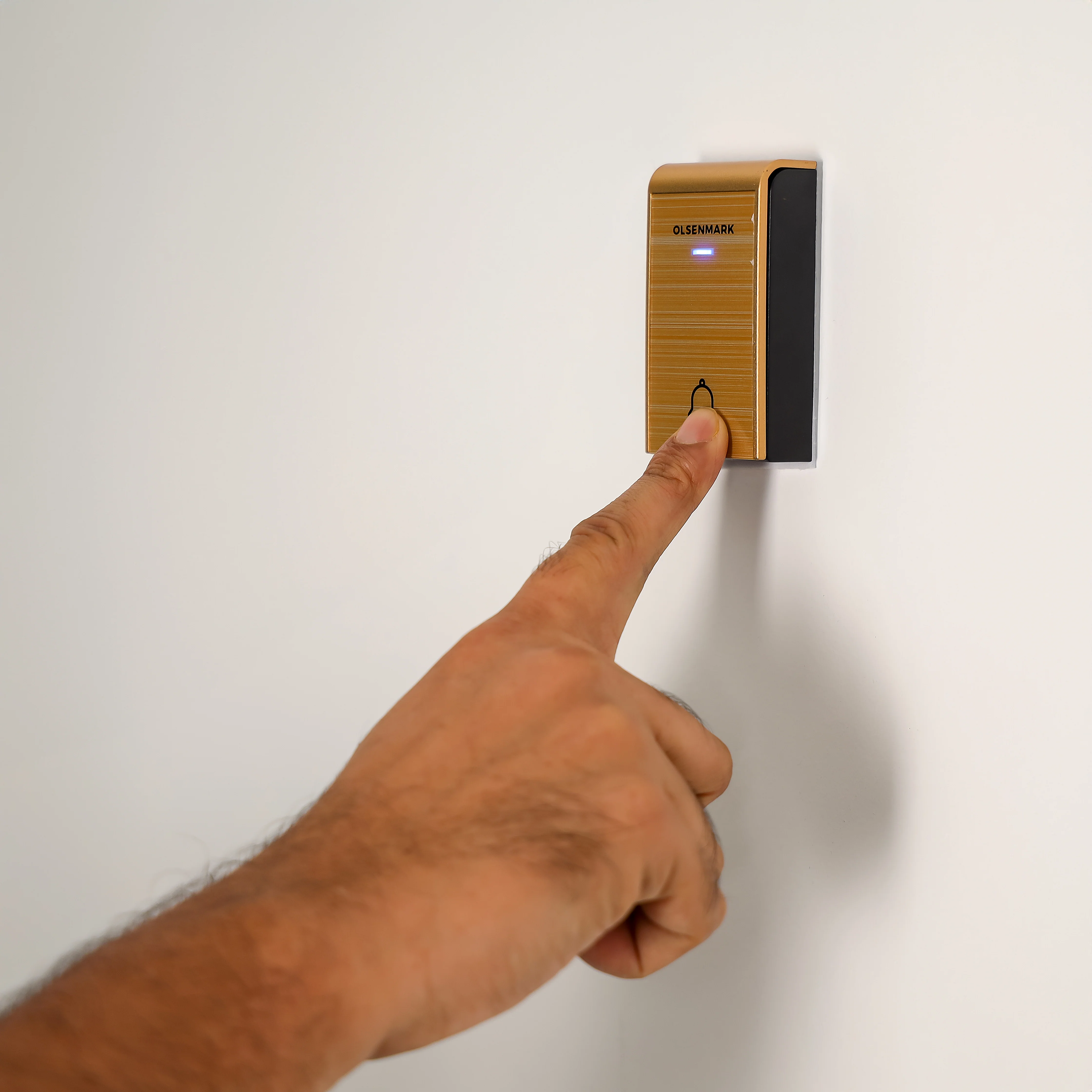 Olsenmark OMDB1896 Wireless Digital Doorbell| 150M range, 38 melodies & adjustable volume control| easy installation, stylish wood finish design for modern homes| - Image 2