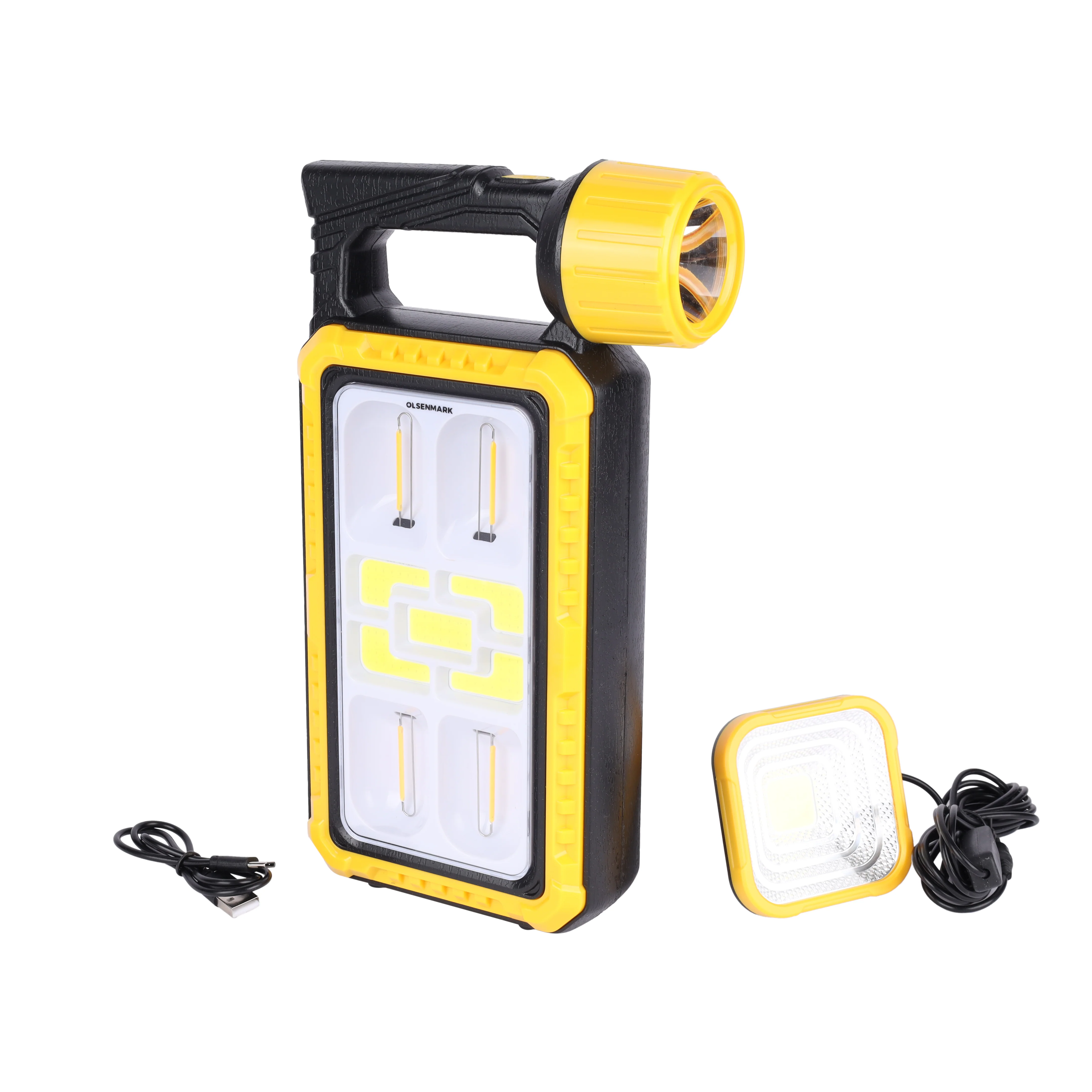 Olsenmark OME2875 Rechargeable LED Lantern| Solar Tungsten Light 2400mAh & COB LED| USB Charging, Long Backup, 5H Solar USB COB & Multi Mode Emergency Lighting| - Image 2