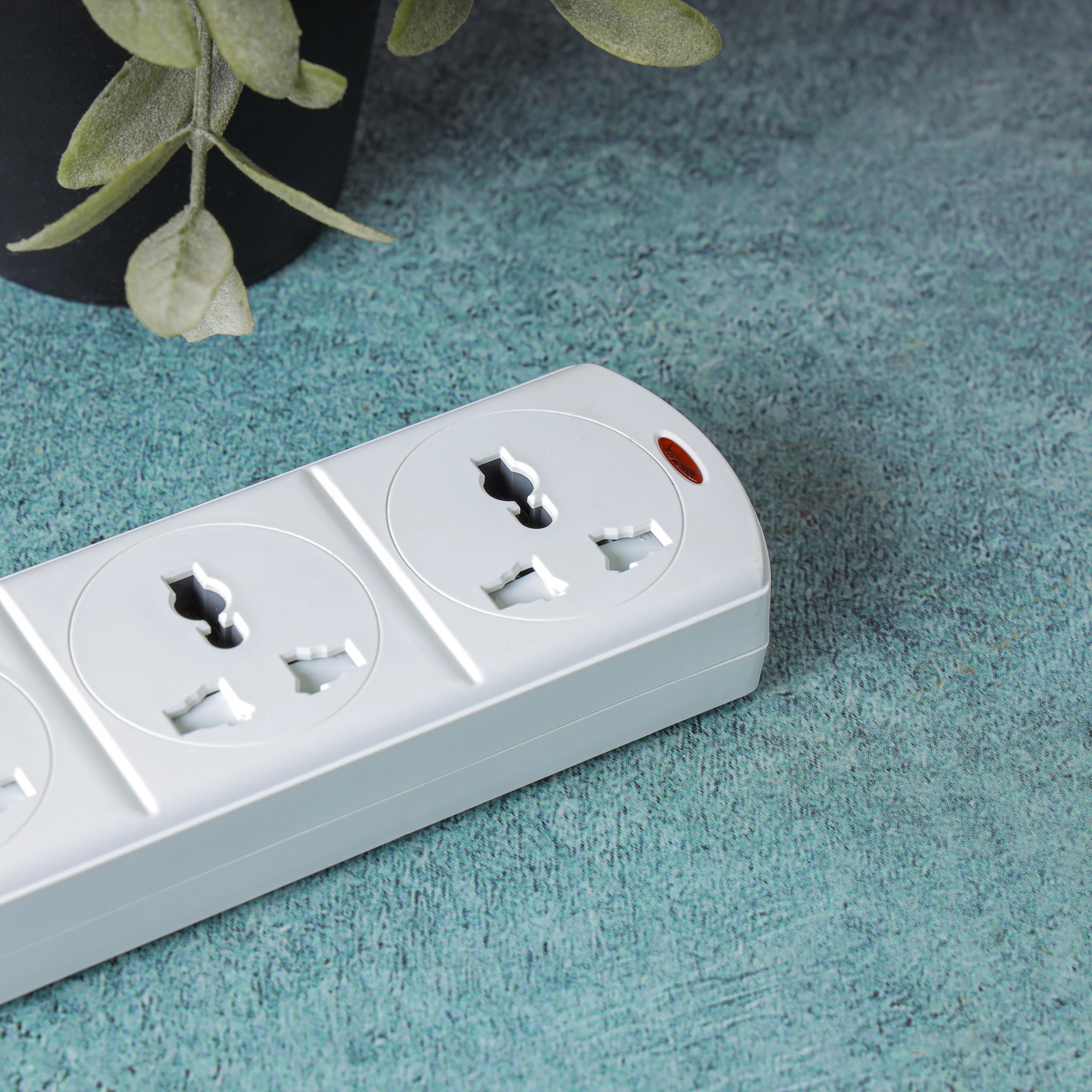 Olsenmark OMES1808 3 Way Universal Power Socket with light| 13A 250V capacity & fireproof PP housing| child safety protection & durable 2M cable for safe power extension| - Image 3