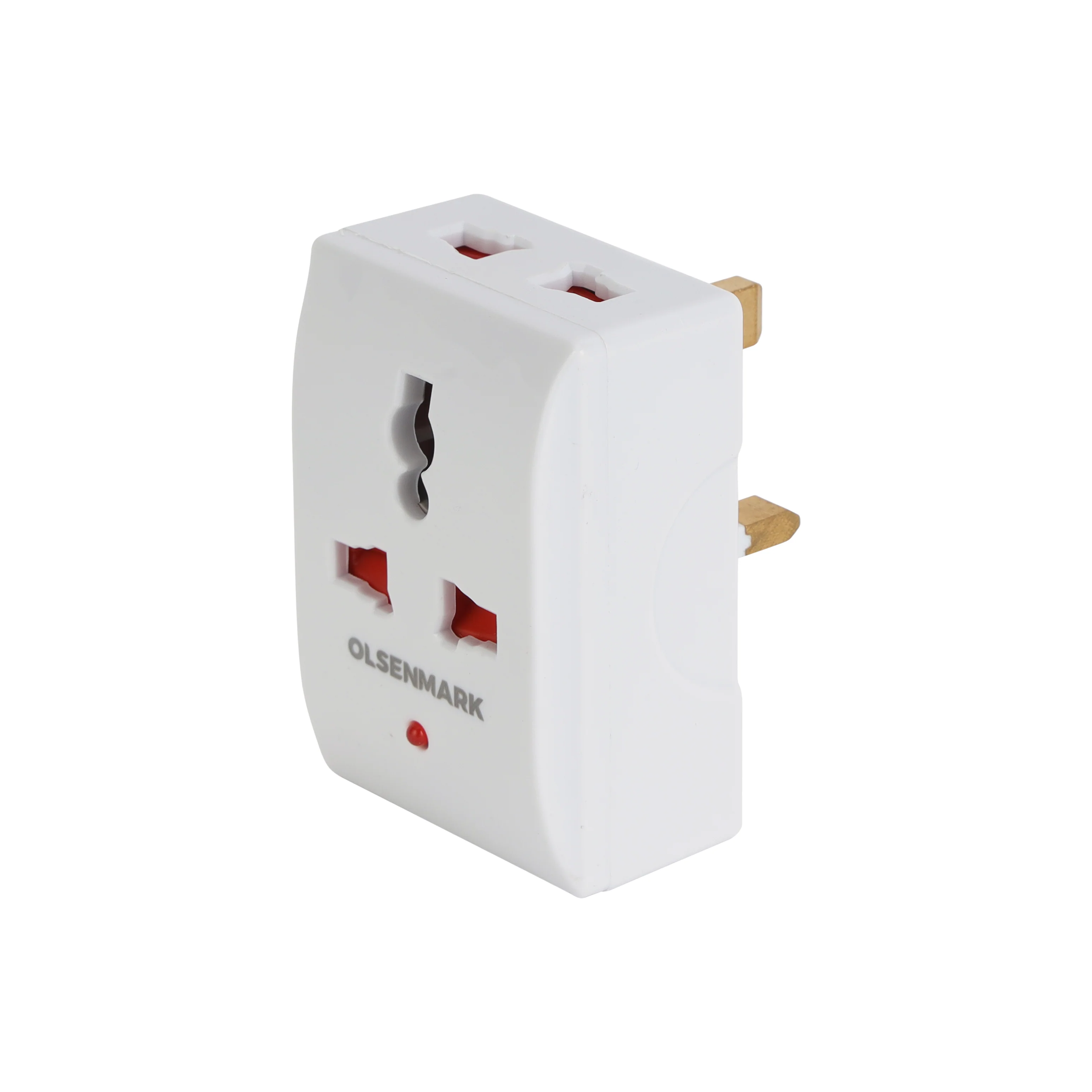 Olsenmark OMES1894 3 Way Universal Adaptor| 13A 250V capacity features durable ABS housing & copper parts| copper earth pin for safe and reliable power connection| - Image 5
