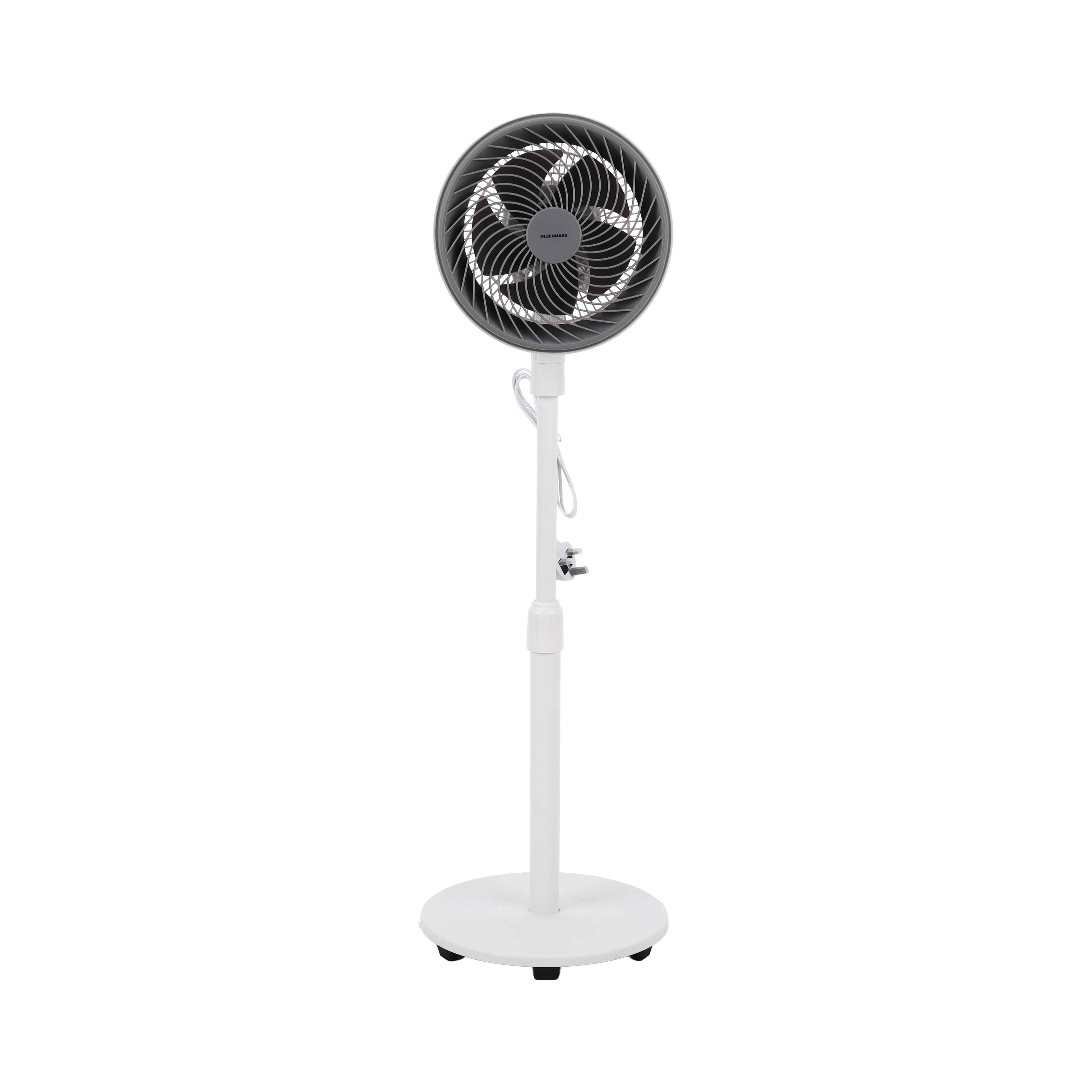 Olsenmark OMF1800 10" Stand Fan| 3D Air Flow Technology with 5 Leaf Blade & 90W High Speed Motor| Silent Operation, Wide Angle Cooling Fan for Home, Bedroom, Office Use|