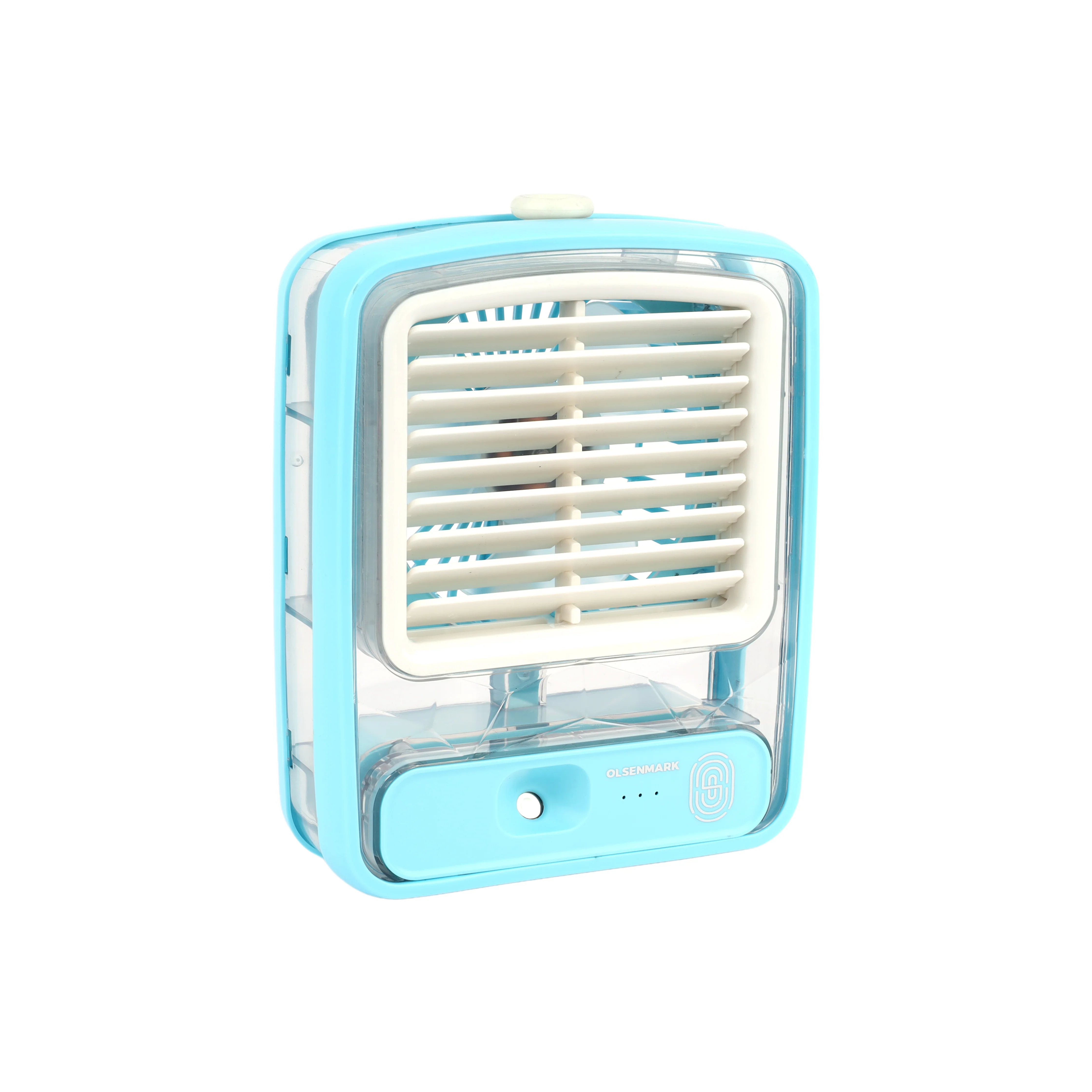 Olsenmark OMF1908 4-In-1 Rechargeable Mist Fan| USB Charging, 3 Speed Control & 4 Inch Portable Cooling Fan with Mist Spray| 1200mAh Battery, up to 6 Hours Operation|