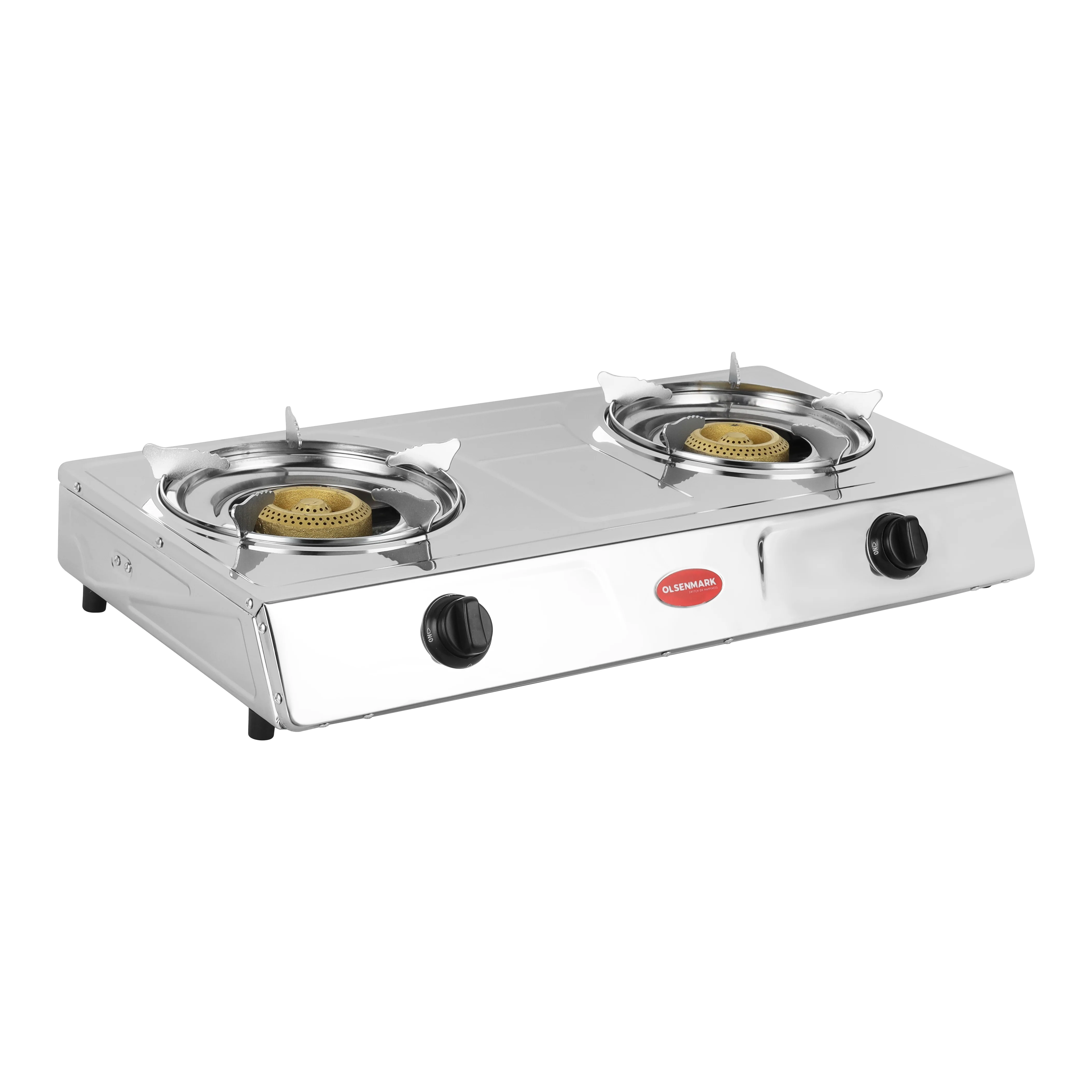 Olsenmark OMK2331 2 Burner Gas Cooker| durable stainless-steel body, cast iron burners and automatic piezo ignition| and low gas consumption for efficient cooking| - Image 3