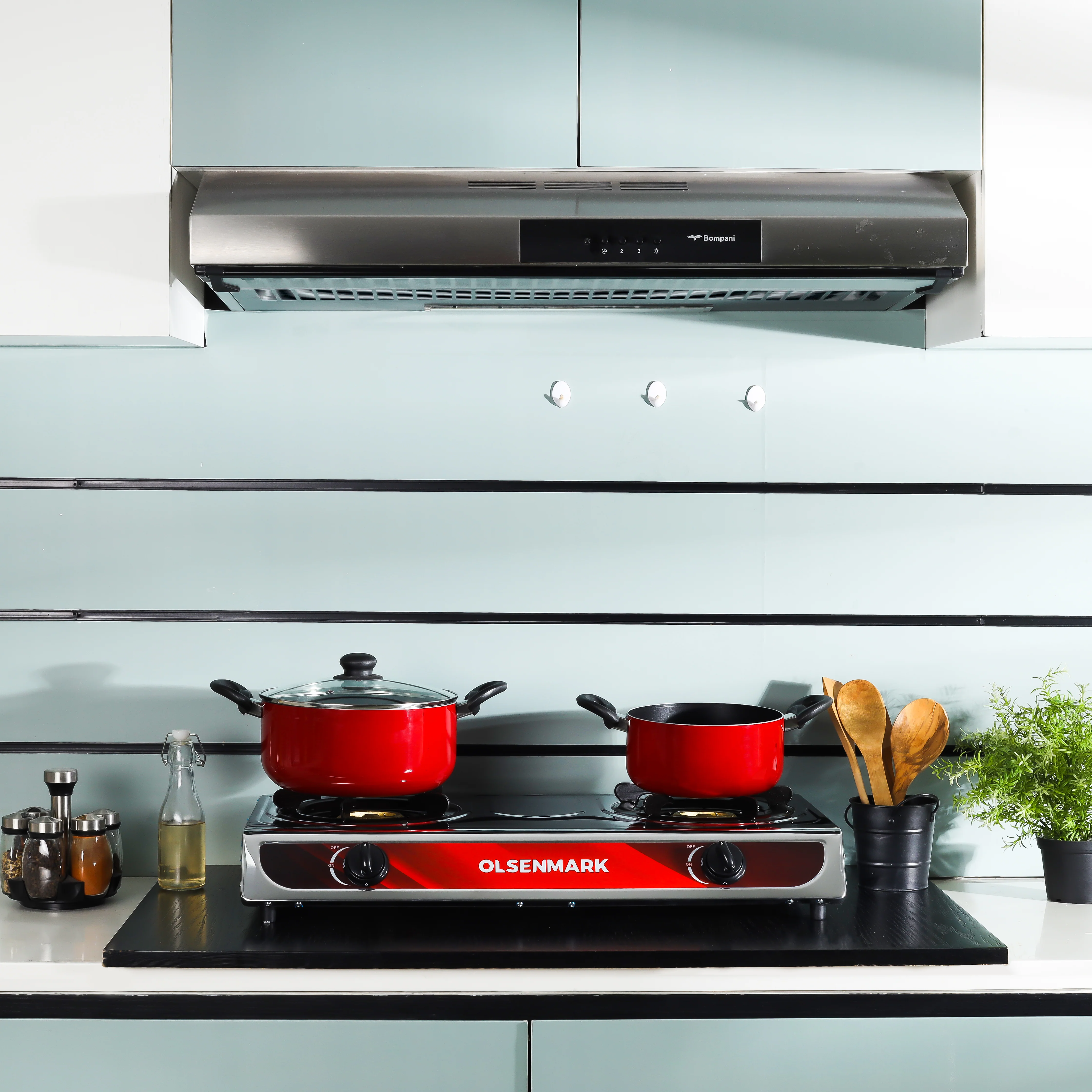 Olsenmark OMK2349 Gas Cooker| stainless-steel body, piezo auto ignition and no matches or batteries| easy to clean design, high efficiency & low gas consumption| - Image 3