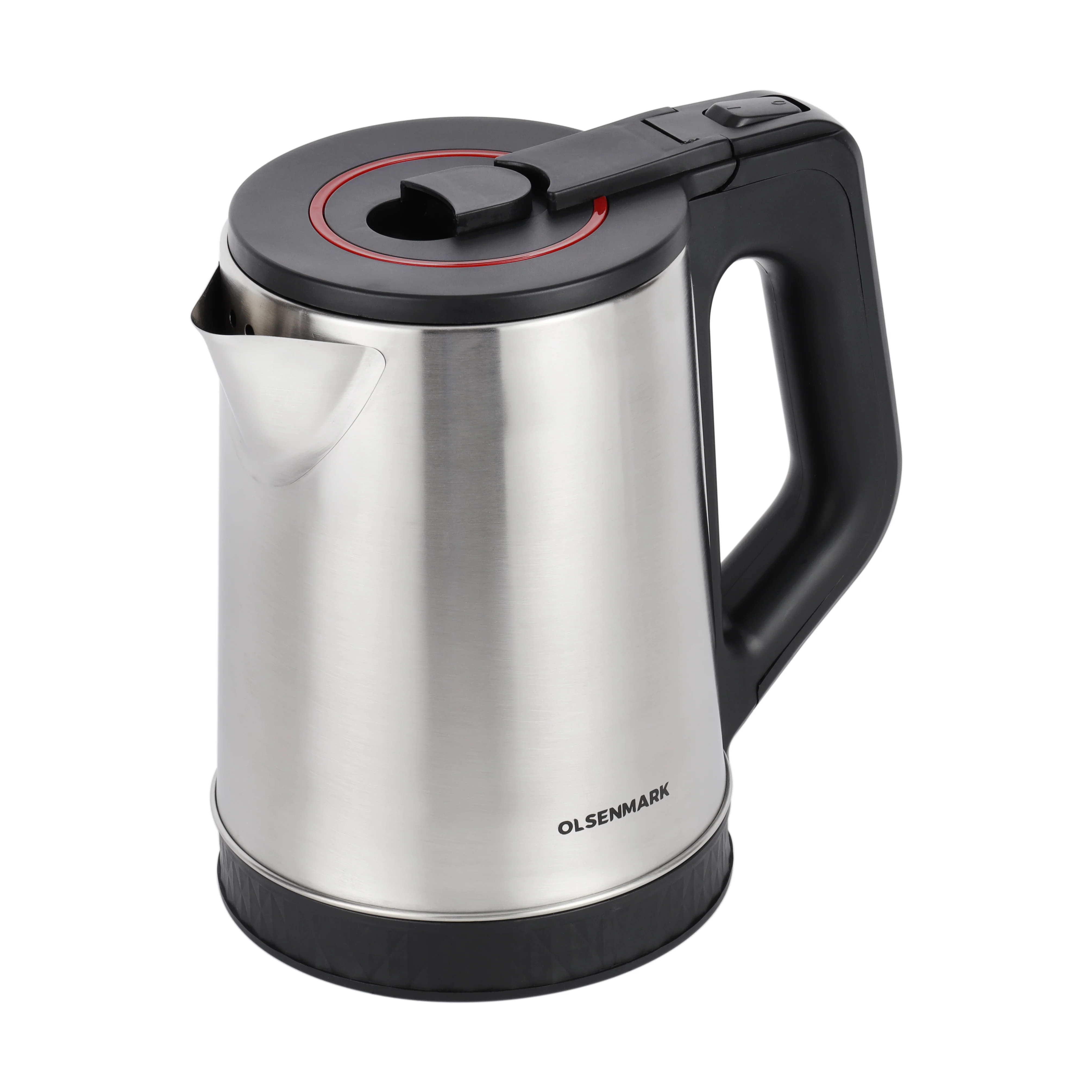 Olsenmark OMK7062 1.8L Electric Kettle 1500W| concealed heating element with 360° rotation base| auto shut-off, boil-dry and overheat safety protection, Indicator Light|