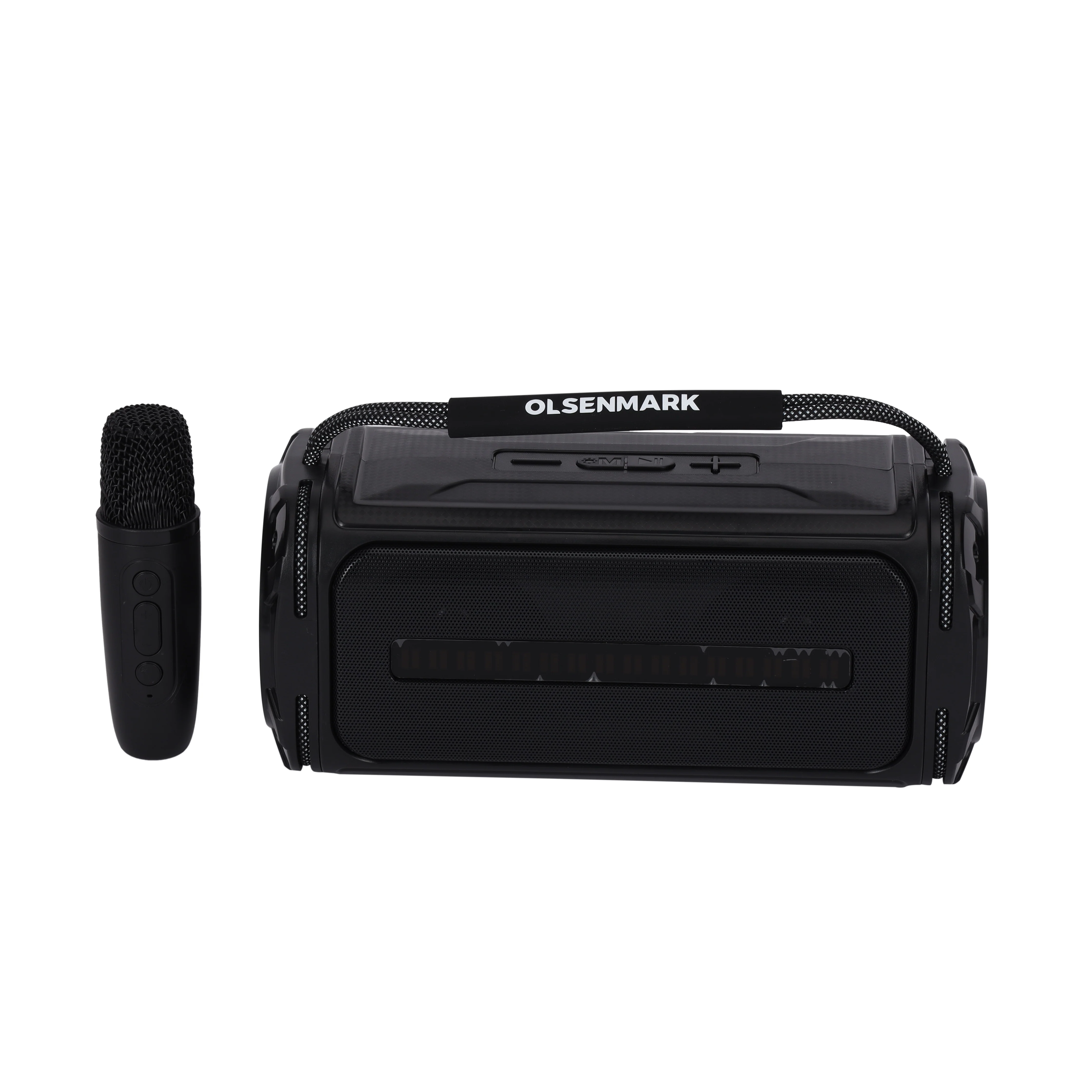 Olsenmark OMMS1186Z Portable Karaoke Speaker| delivers 20W powerful sound with Bluetooth 5.1 connectivity| TWS function, and a convenient phone stand for easy use|
