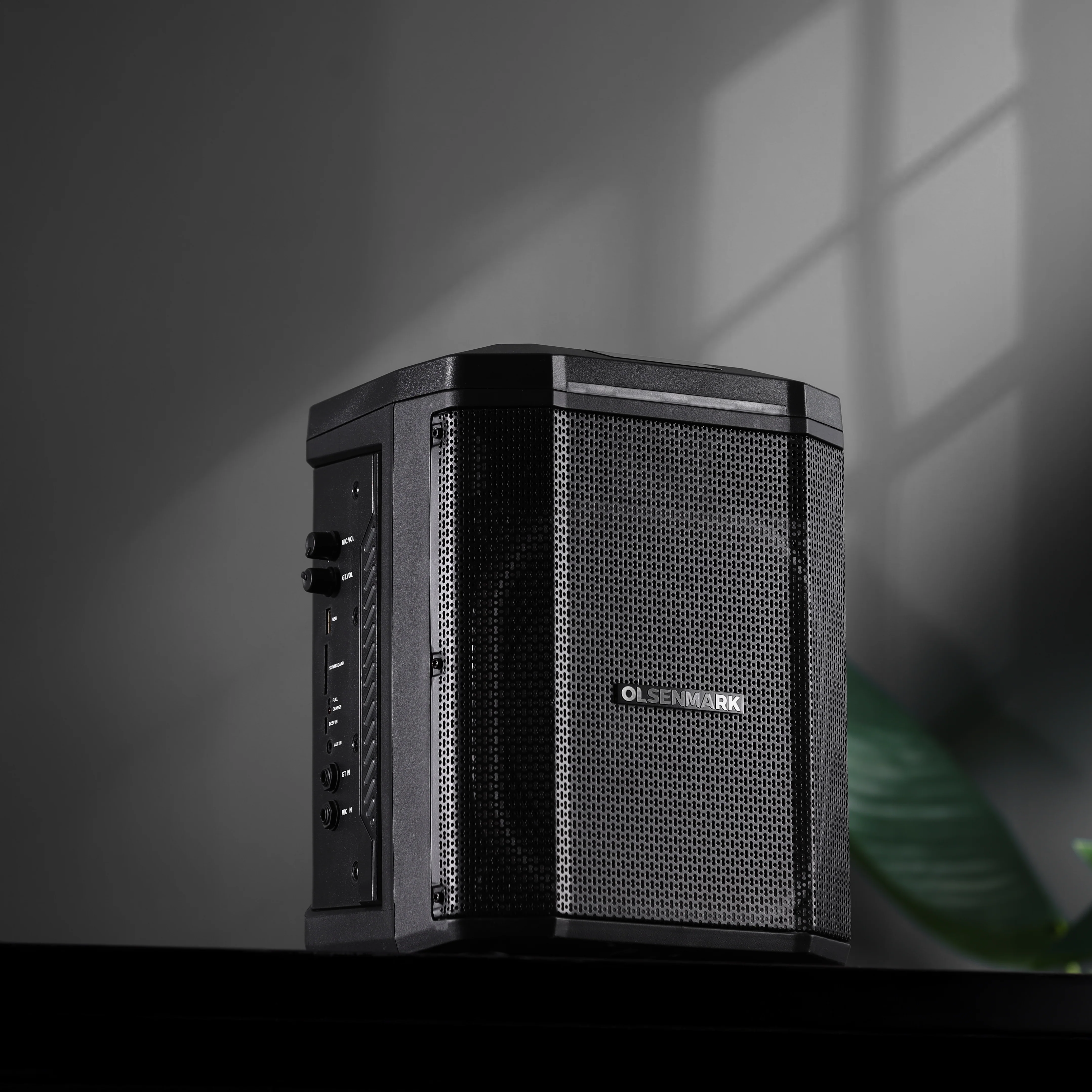 Olsenmark OMMS1220 Party Speaker| 8" woofer with 40000W PMPO, Bluetooth and TWS support| USB/SD input, FM radio, LED display, DJ lights, wireless mic and remote| - Image 2