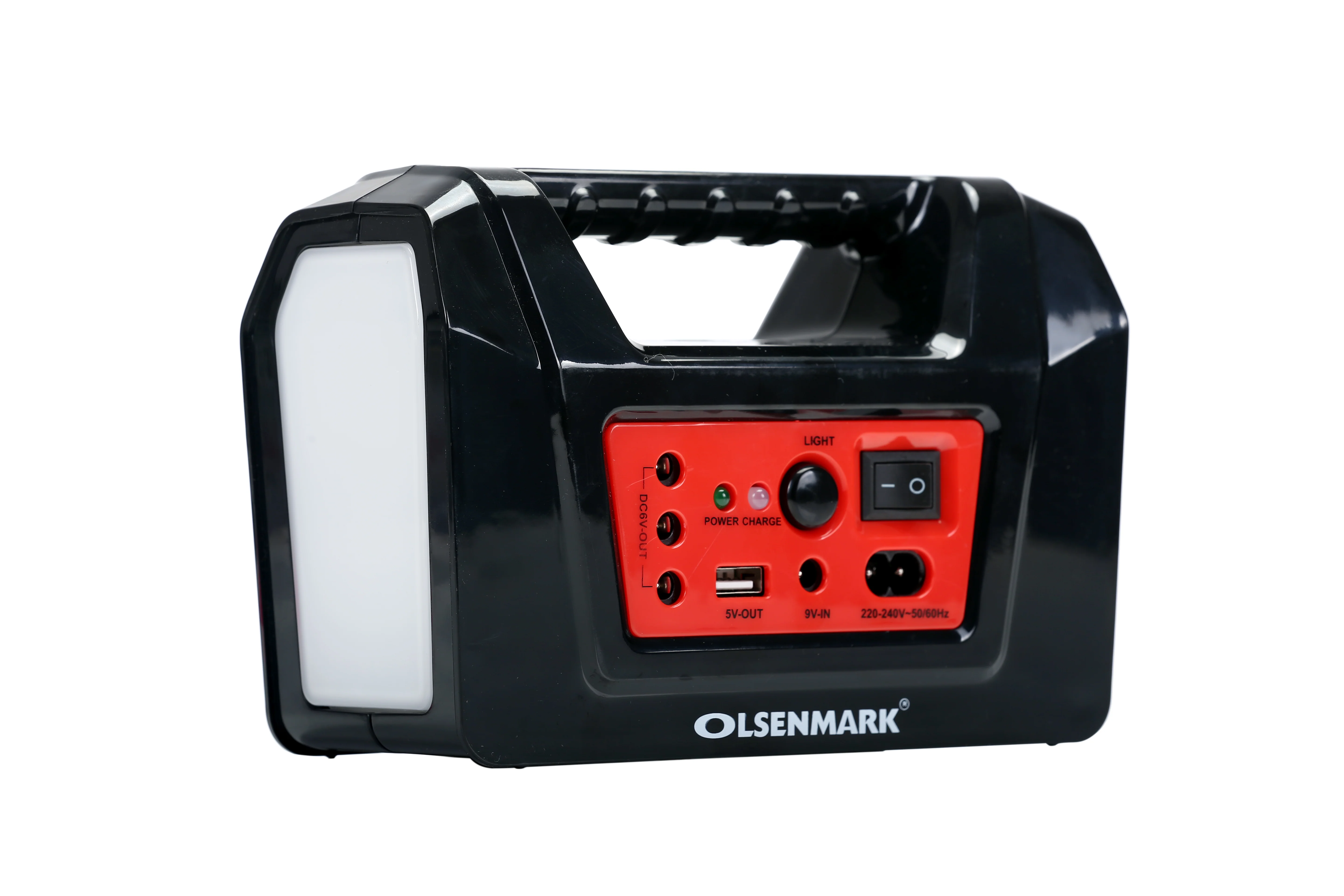 Olsenmark OMPS2752 Power Caster with LED light| 5V USB output, DC 9V solar charging support, 6V 4.5Ah battery, overcharge protection & long-lasting emergency backup power - Image 2