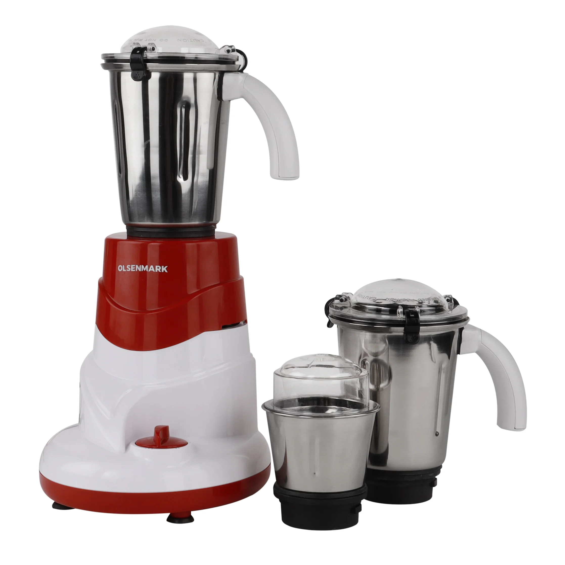 Olsenmark OMSB2440 3-in-1 Mixer Grinder 550W| powerful 100% copper motor & 3-speed control| stainless steel jar set, overload protection & ABS body for daily use|