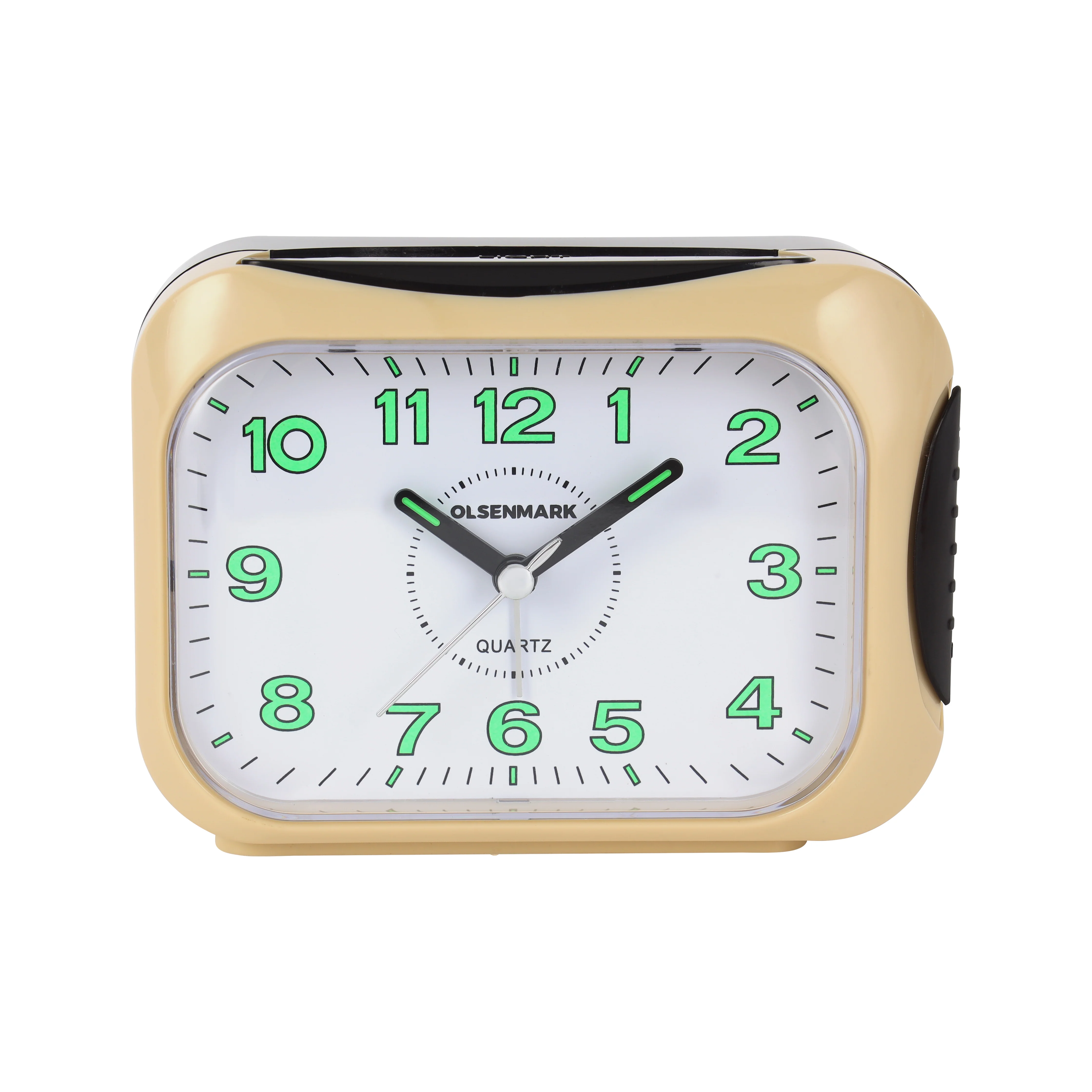 Olsenmark OMWC1883 Bell Alarm Clock| loud twin-bell alarm with accurate quartz movement| built-in light for night viewing & durable metal body & clear easy-to-read dial|