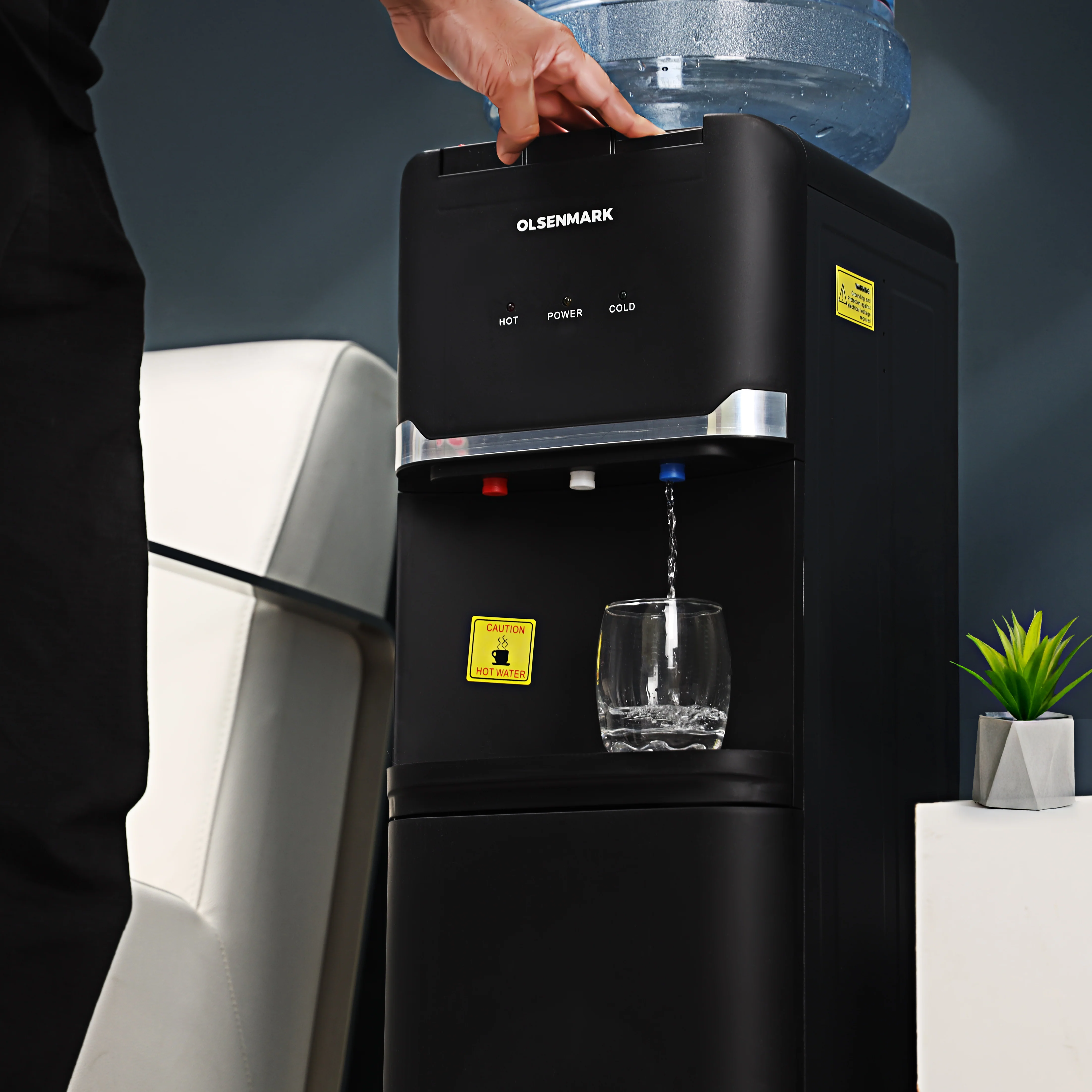 Olsenmark OMWD1907 Hot & Cold-Water Dispenser | compressor cooling, 3 taps & cabinet storage| 304 stainless steel tank, fast heating 85-95°C and cooling 5-10°C| - Image 5