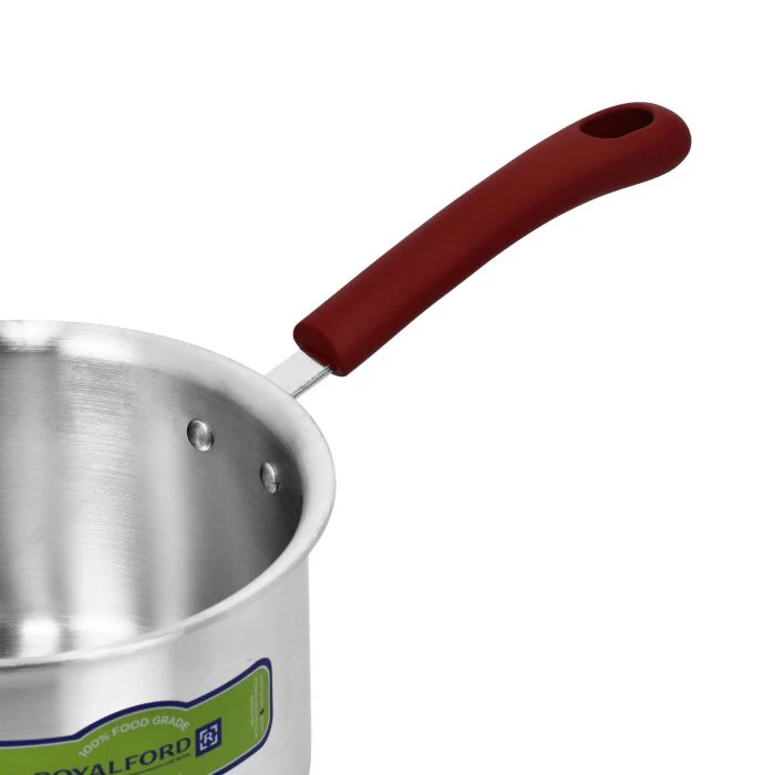 Royalford 20Cm Aluminium Milk Pan with Lid - Aluminium Saucepan Pouring Spout with Bakelite Handle, Easy to Store| Ideal as Coffee Pot, Tea Pot, Milk Pot & a Small Saucepan - Image 4