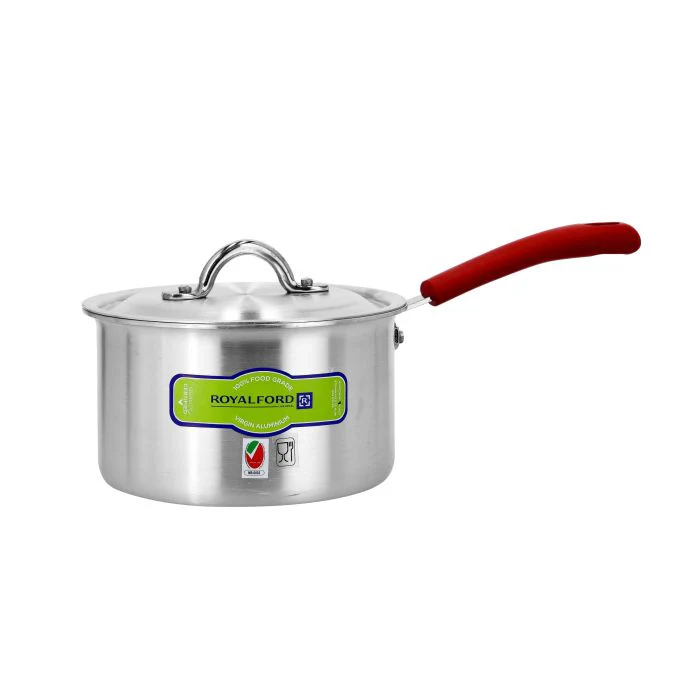Royalford 20Cm Aluminium Milk Pan with Lid - Aluminium Saucepan Pouring Spout with Bakelite Handle, Easy to Store| Ideal as Coffee Pot, Tea Pot, Milk Pot & a Small Saucepan - Image 5