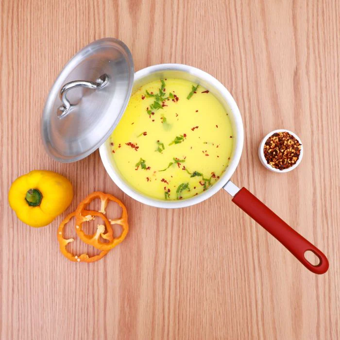 Royalford 20Cm Aluminium Milk Pan with Lid - Aluminium Saucepan Pouring Spout with Bakelite Handle, Easy to Store| Ideal as Coffee Pot, Tea Pot, Milk Pot & a Small Saucepan - Image 8