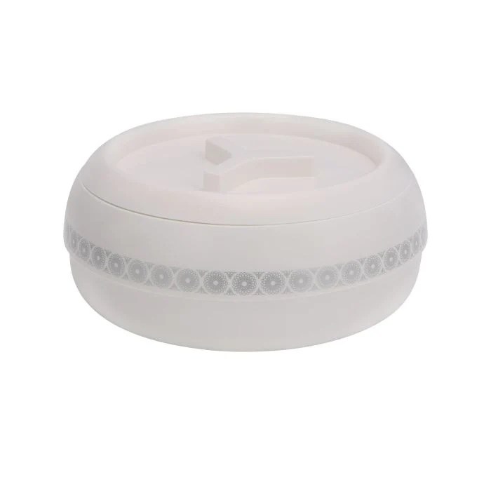 Royalford 2225 ML Zoria Insulated Casserole- RF11030| PP Body with Stainless Steel Inner Casting| BPA-Free| Easy to Carry| Firm Twist Lock| Casserole with Lid| Elegant and Unique Design| Super PU Insulation| White and Silver - Image 5