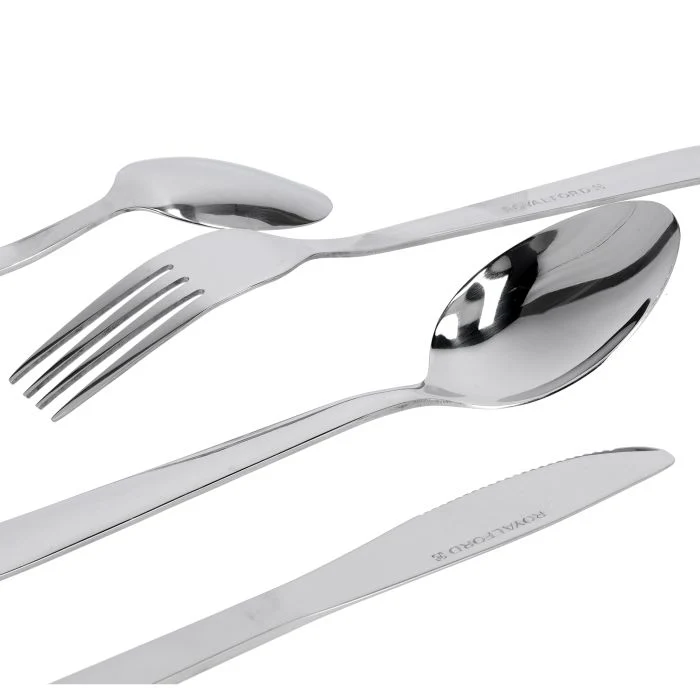 Royalford 24Pcs Cutlery Set - Stainless Steel, Include Knives/Forks/Spoons/Teaspoons/, Mirror Polished, Dishwasher Safe | Modern Design - Image 3