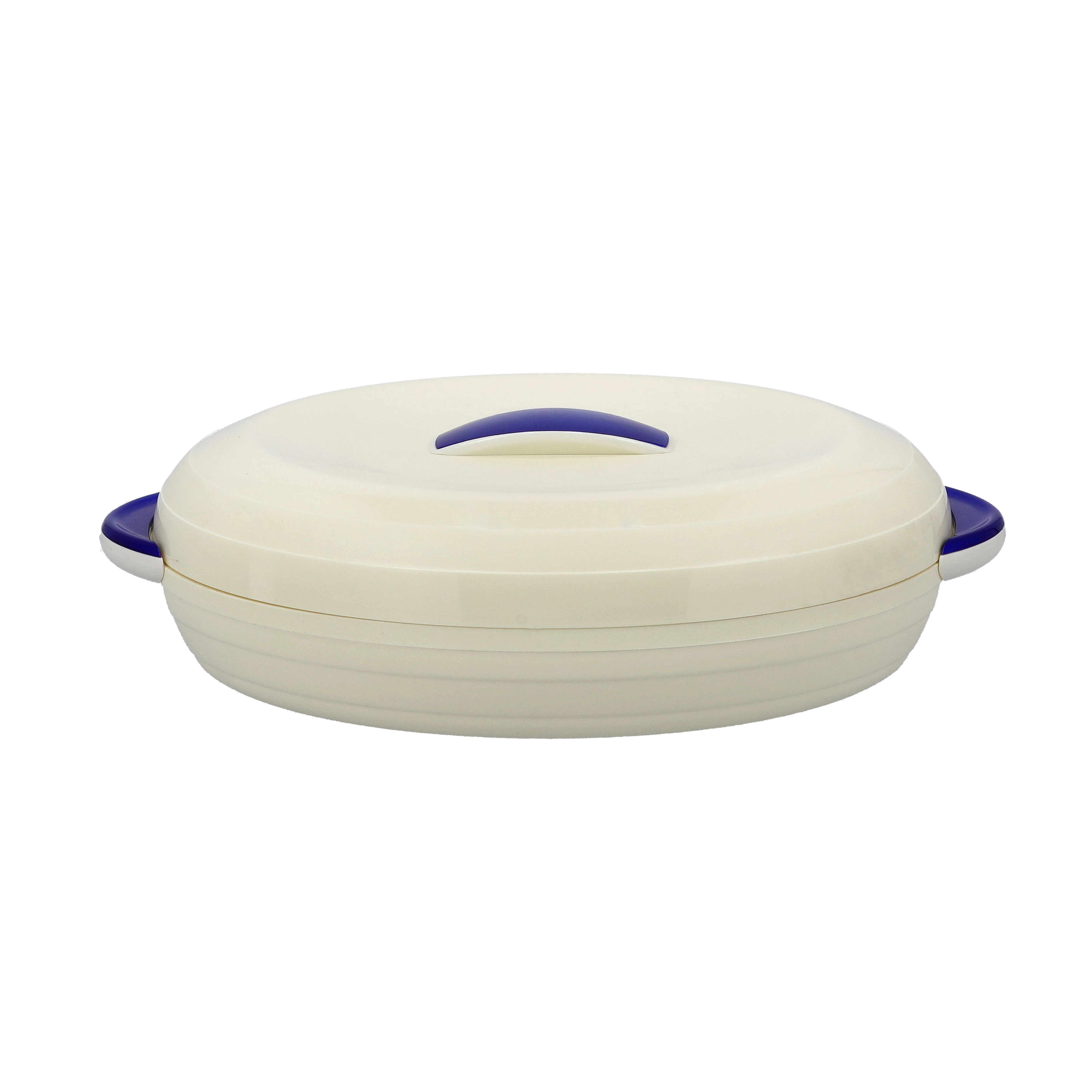 Royalford 3.2L Insulated Oval Hot Pot - Inner Glass Container, Elegant Hot Pot Food Warmer/Cooler | Thermal Soup/Salad Serving Bowl Hot Food Container with Comfortable Handles
