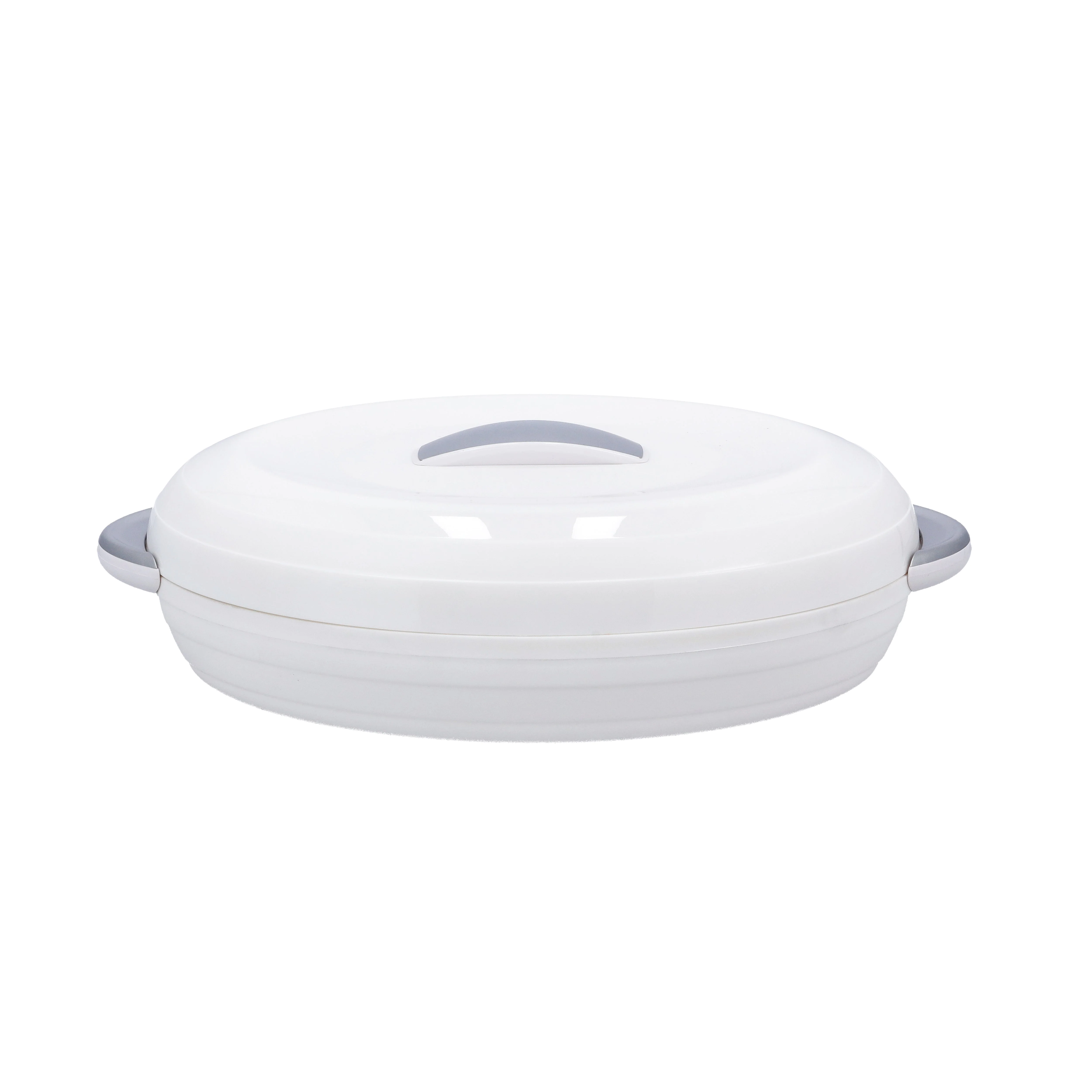 Royalford 3.2L Zenex Insulated Oval Hot Pot - Inner Glass Container, Elegant Hot Pot Food Warmer/Cooler | Thermal Soup/Salad Serving Bowl Hot Food Container with Comfortable Handles