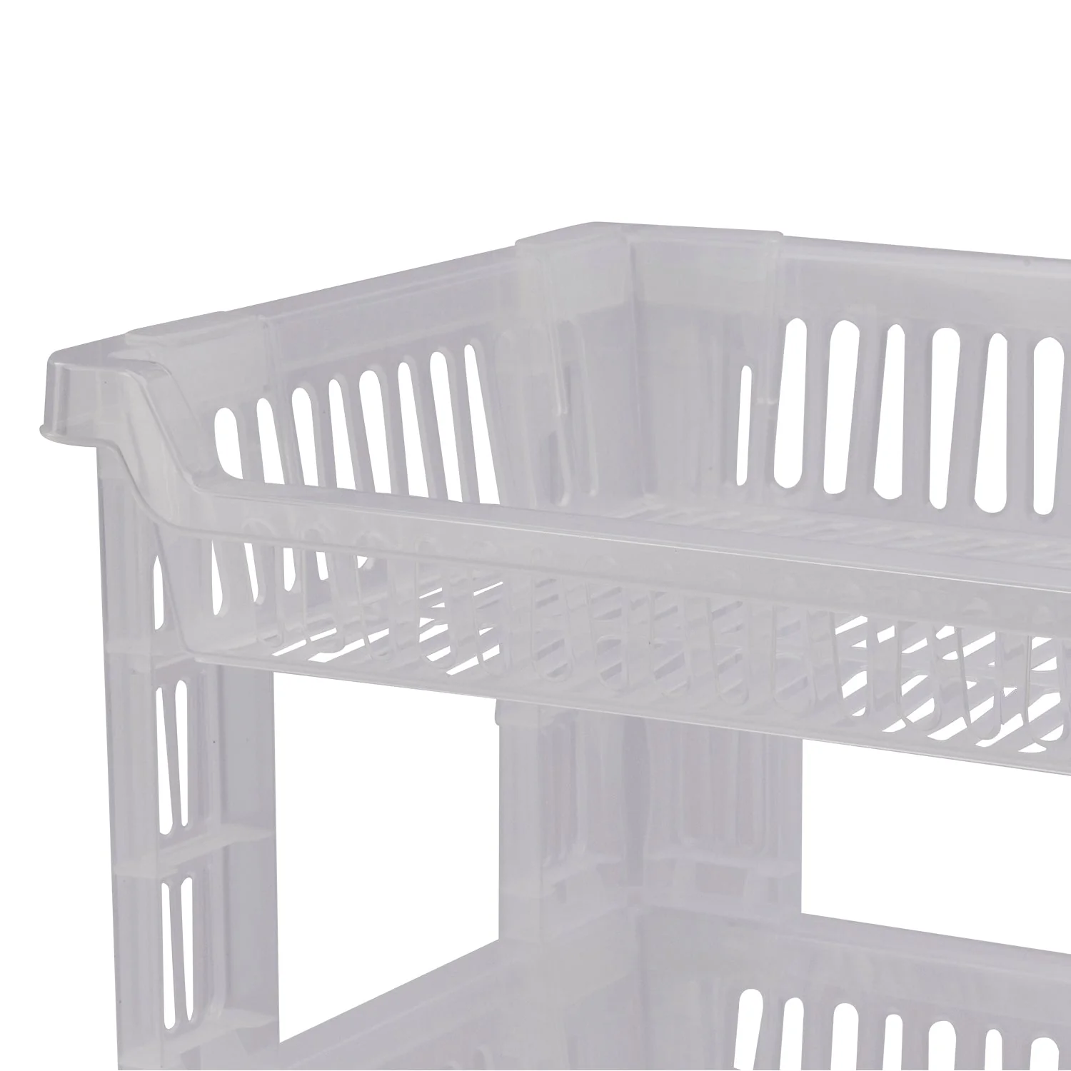 Royalford 4-Layer Vegetable Rack RF10879 | Transparent Premium Plastic Storage Stand | Space-Saving Design | Easy Assembly | Efficient 4-Tier Kitchen Organizer - Image 5