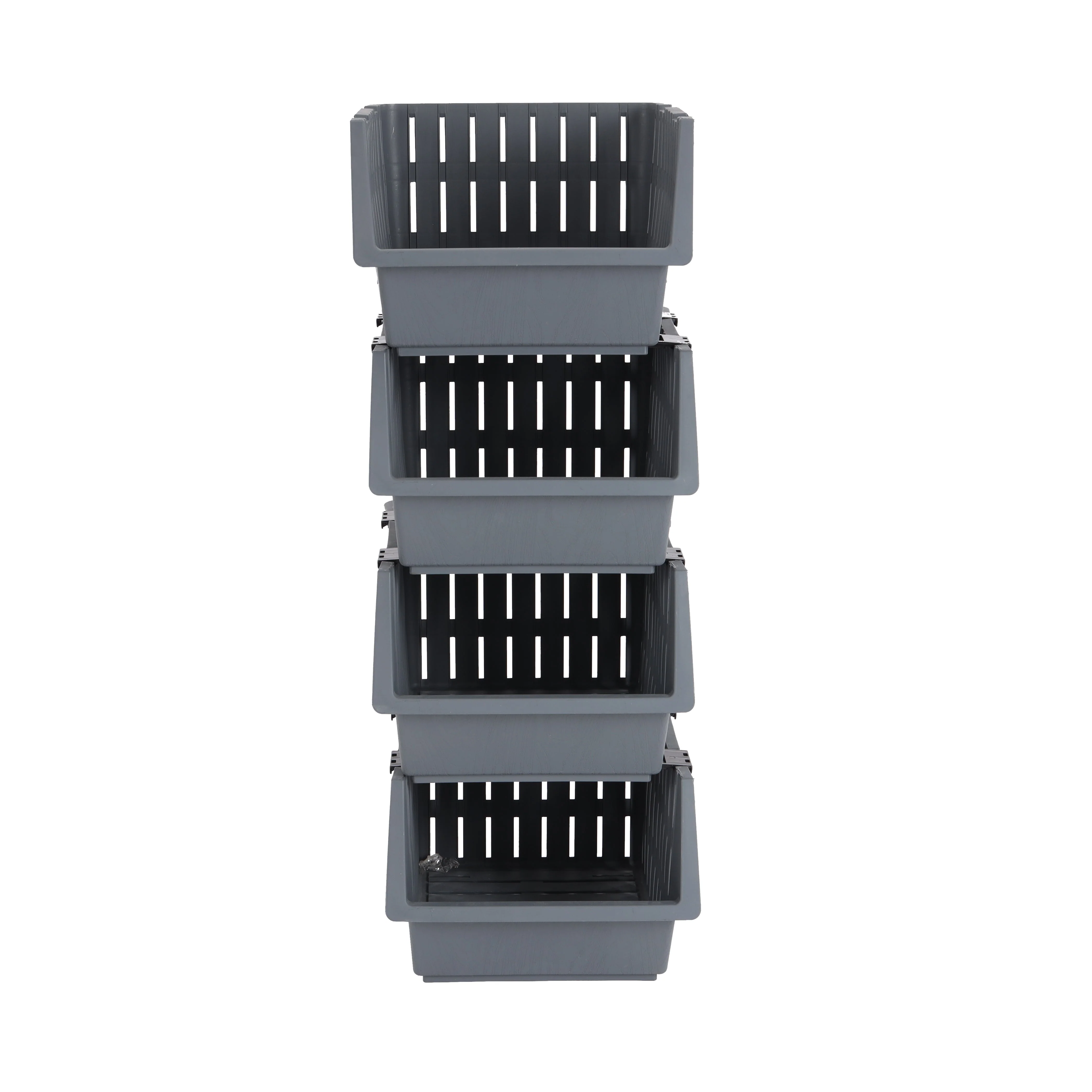 Royalford 4-Layer Vegetable Rack RF10801 | Transparent Premium Plastic Storage Stand | Space-Saving Vertical Design| Lightweight| Easy Assembly for Kitchen Organization
