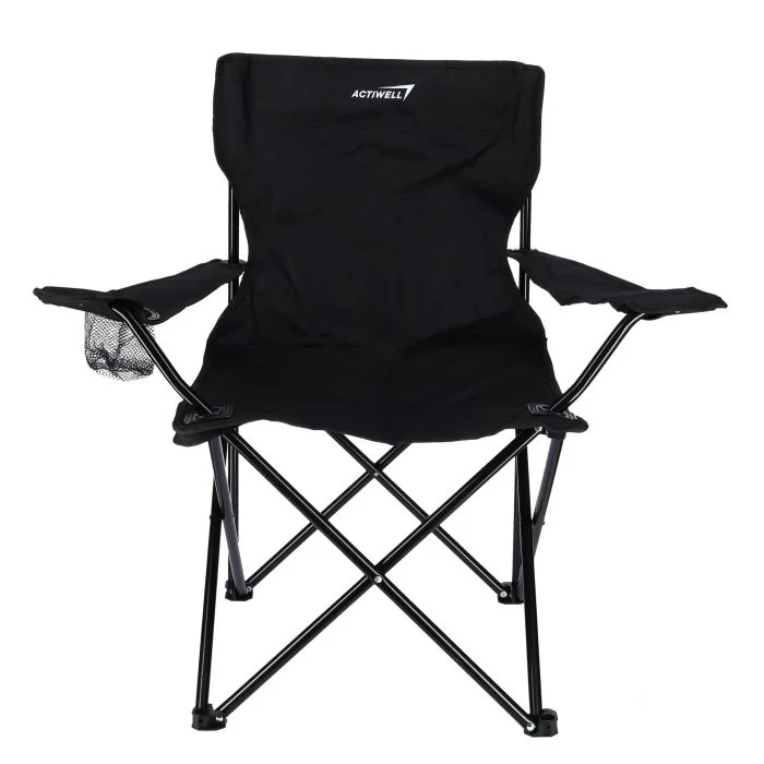 Royalford Camping Chair with Carrying Bag Foldable - Compact, Foldable & Heavy Duty Frame | Cup Holder, Storage Pocket | Shoulder Travel Bag, with 265Lbs Capacity | Ideal for Outdoor, Festival, & Beach Use - Image 8