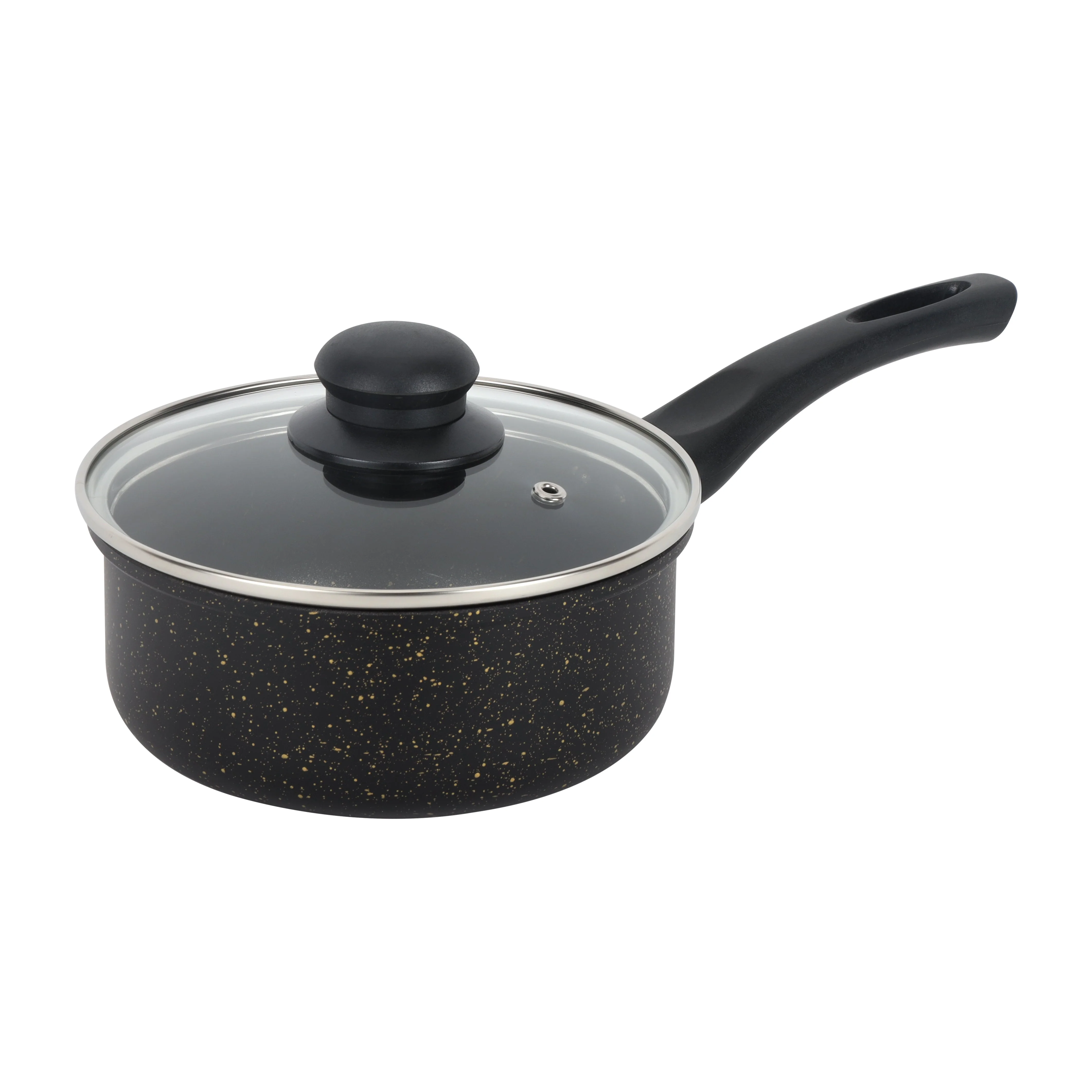 Royalford Elite RF12622 7-Pcs Forged Aluminium Cookware Set | Granite Non-Stick Coating| Glass Lids & Nylon Tools | PTFE & PFOA Free | 5-Layer Durable Construction - Image 4