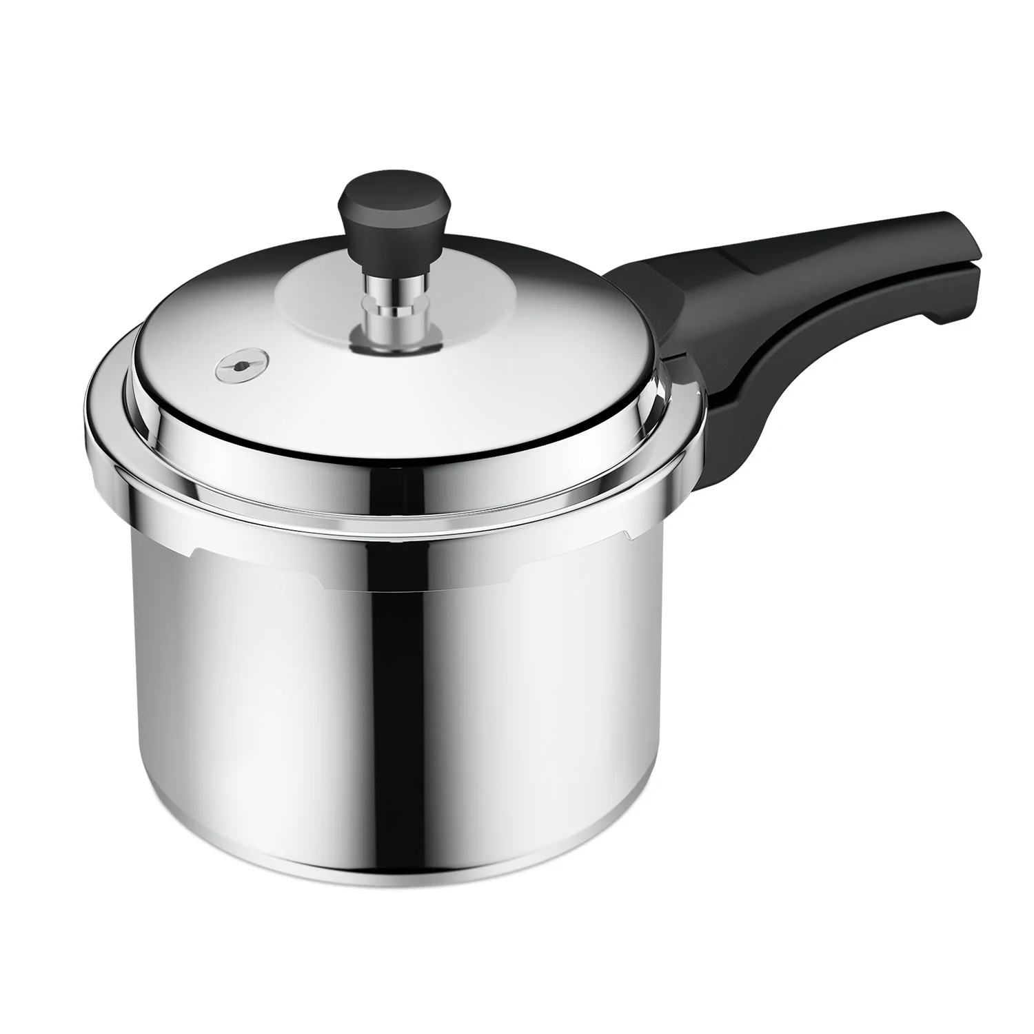 Royalford RF10184 Stainless Steel Pressure Cooker 3L | Premium SS304 Body| Whistling Weight Valve| Metallic Safety Plug| Gasket Release Safety System | Induction Base