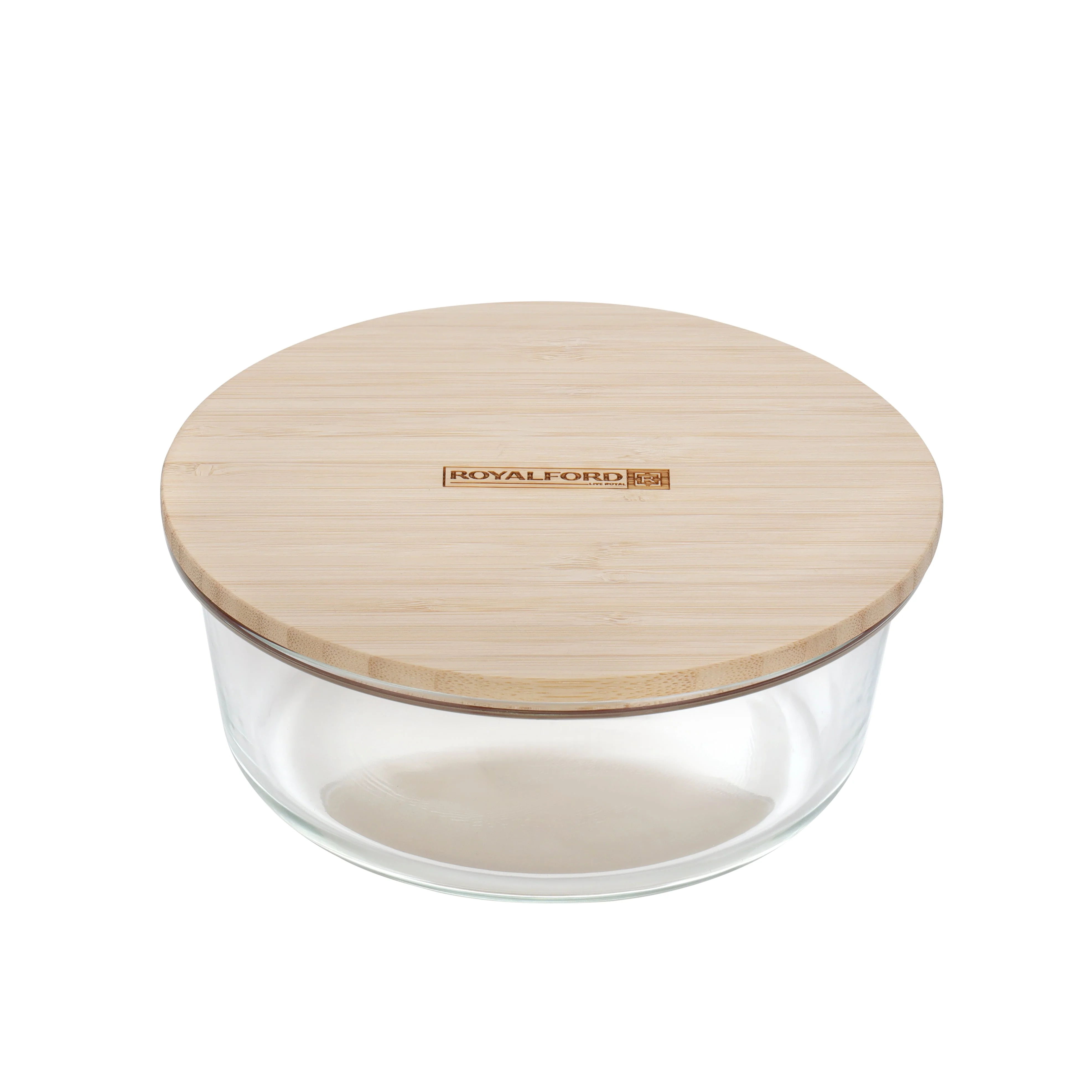 Royalford RF10323 400ml Round Glass Food Container | Bamboo Lid | Borosilicate Airtight Leakproof Food Storage Box | Eco Friendly Kitchen Meal Prep Container| Easy To Use - Image 3
