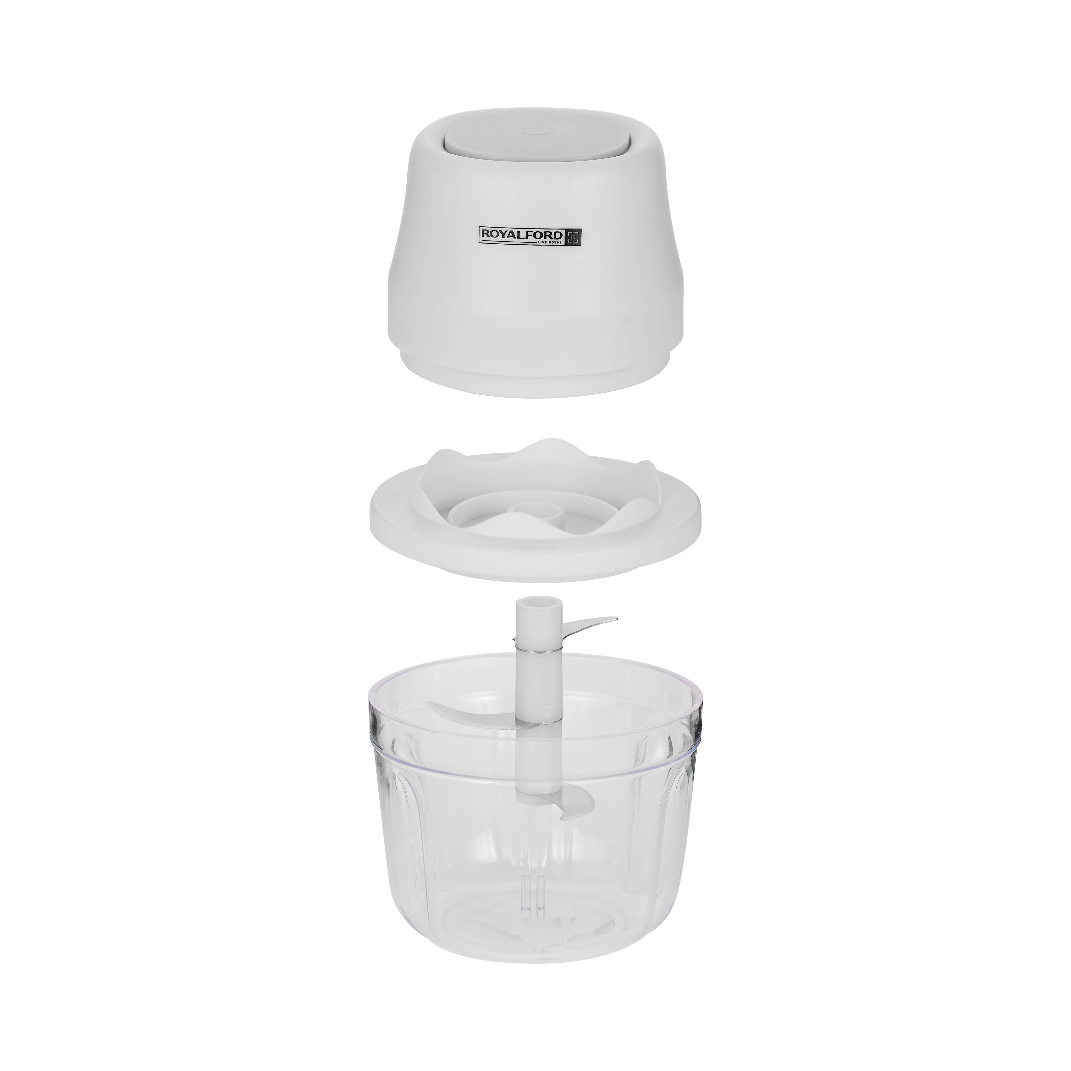 Royalford RF10411 Portable Mini Food Processor | Rechargeable USB Chopper | 250ml Capacity | One-Touch Operation| Extra-Sharp Swirl Blade for Fast Chopping & Grinding - Image 5