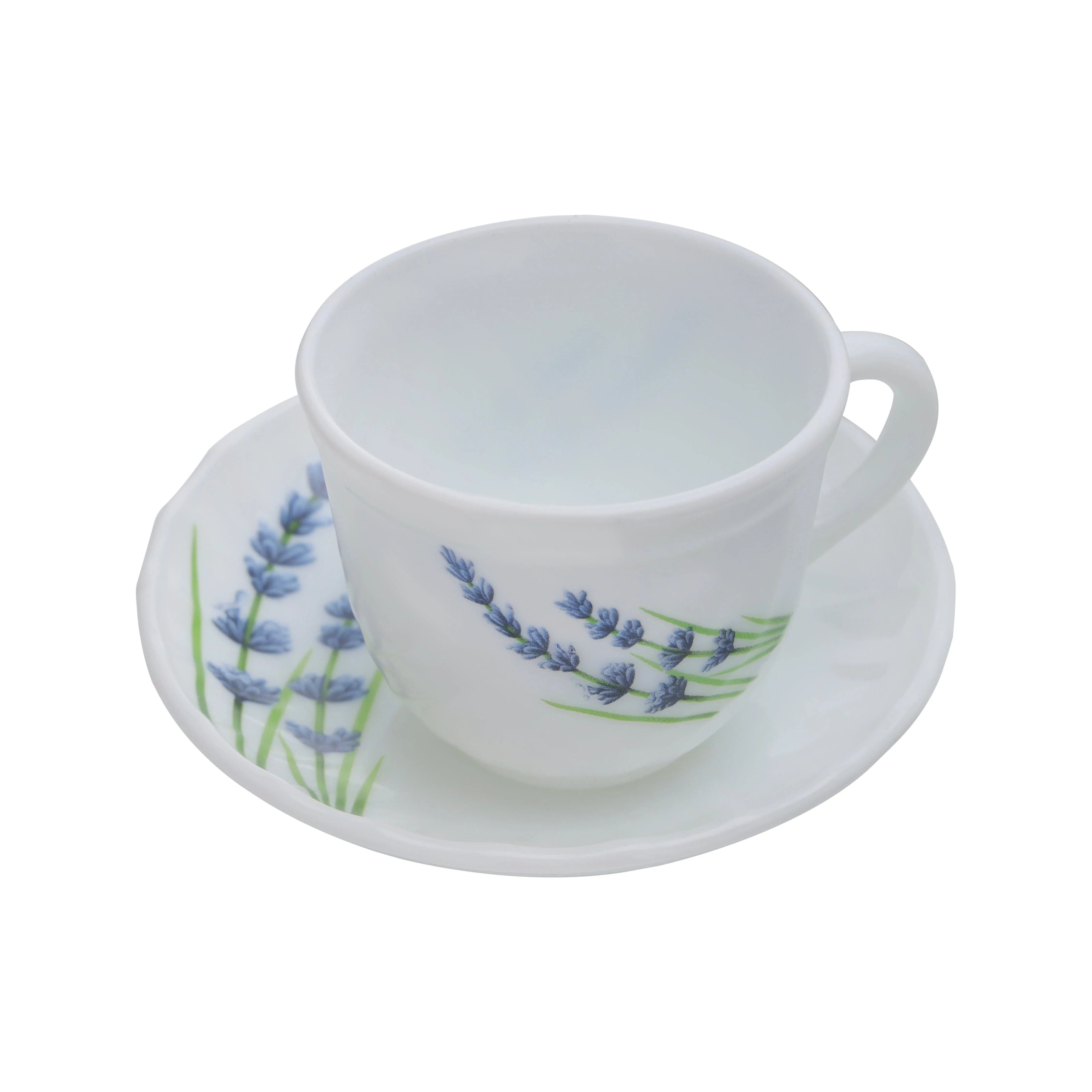 Royalford RF10679 44-Piece Opalware Dinner Set | English Lavender Design | | Lightweight & Elegant Floral Pattern| Dishwasher & Freezer Safe |Complete Family Tableware - Image 4
