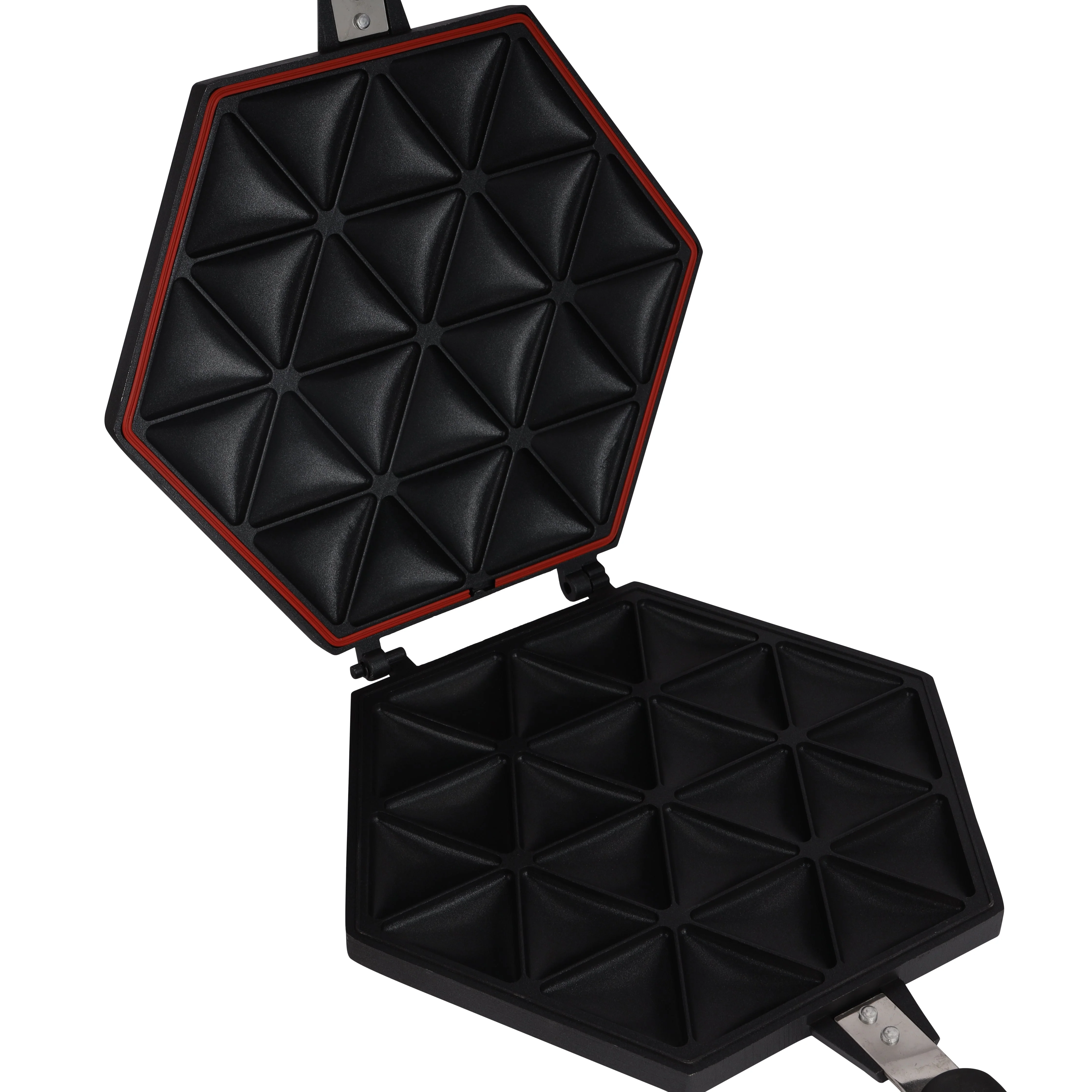 Royalford Samosa Maker RF10745 | Non-Stick Double-Sided Die-Cast Aluminium Plates | Easy Cleaning| Durable | Heat-Resistant Handle & Perfect Crispy Samosas Every Time - Image 5