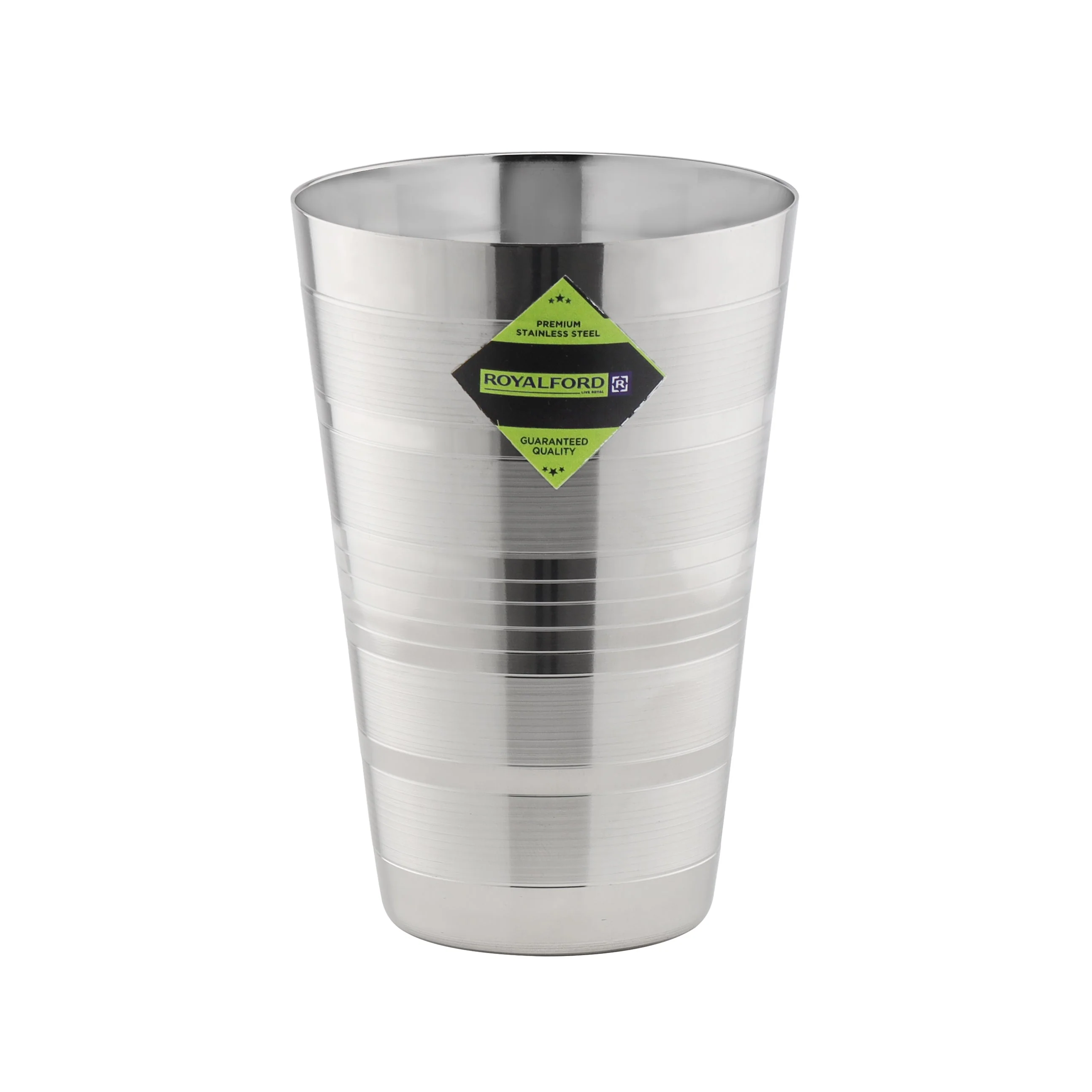 Royalford RF11463 Stainless Steel Designer Glass | 7cm with Mirror Finish Body | Durable Rust-Resistant Drinking Tumbler for Water, Juice & Daily Use, Premium Quality - Image 4