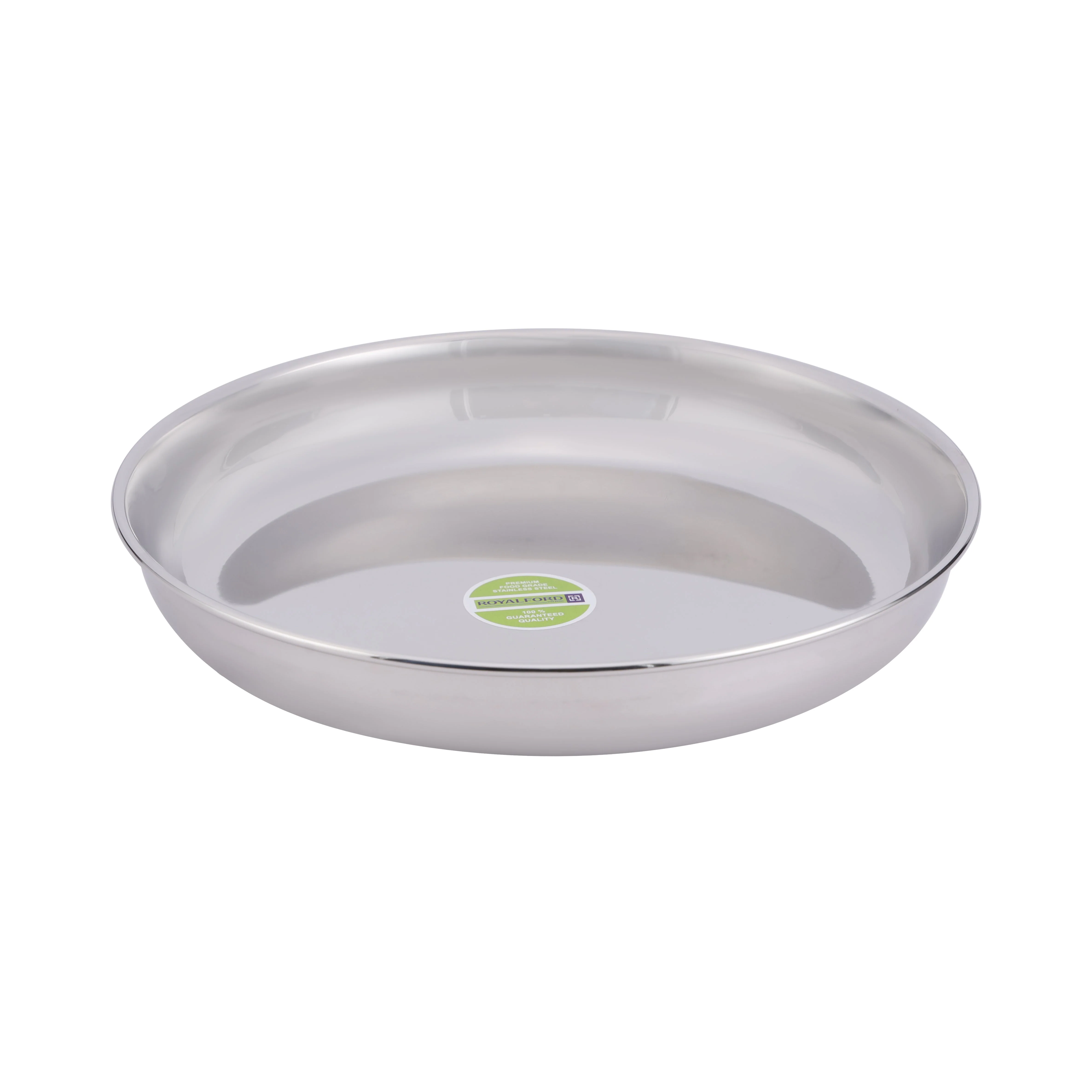 Royalford RF11467 stainless steel rice plate| 21cm, 23cm and 25cm sizes, mirror finish & durable| rust-resistant, easy to clean, for serving meals at home & restaurants| - Image 3