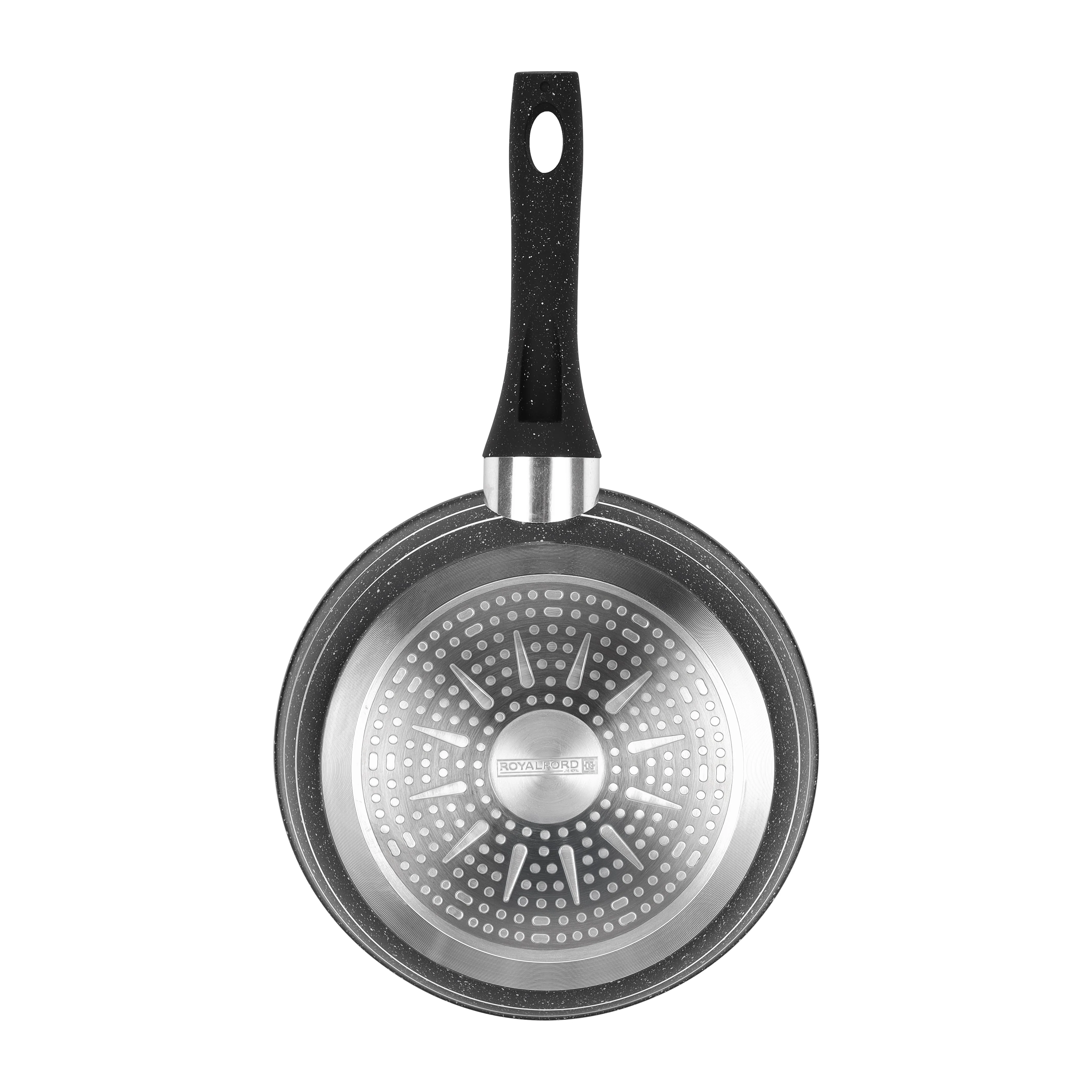 Royalford RF11872 28cm Granite Frypan | Forged Aluminium Non-Stick Pan| 5-Layer Coating| Extra Thick Induction Base | Dishwasher Safe & Compatible with All Cooktops - Image 4