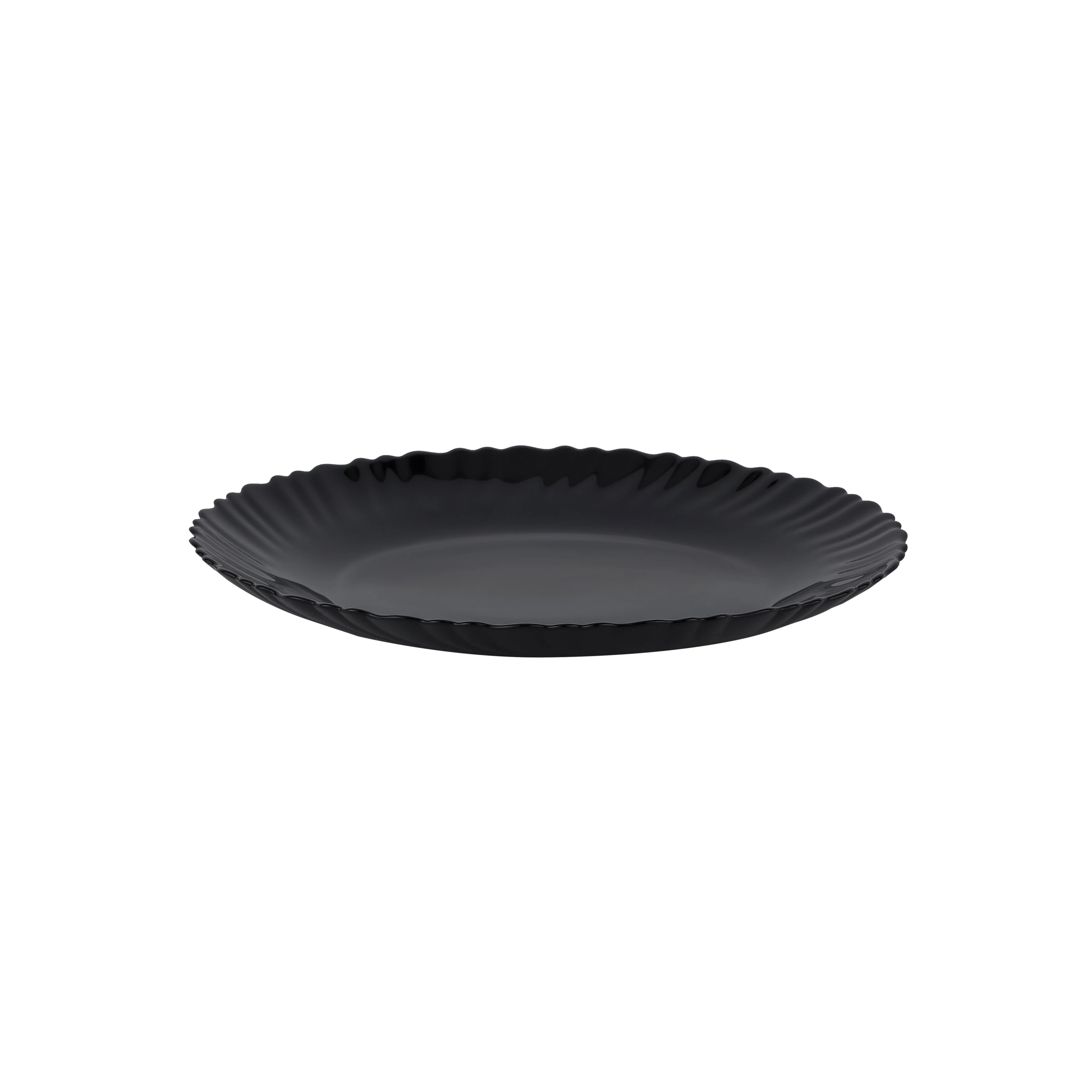 Royalford RF11903 9.5" Opalware Flat Plate| elegant black wave design & chip-resistant durability| lightweight & is microwave & dishwasher safe for everyday use| - Image 4