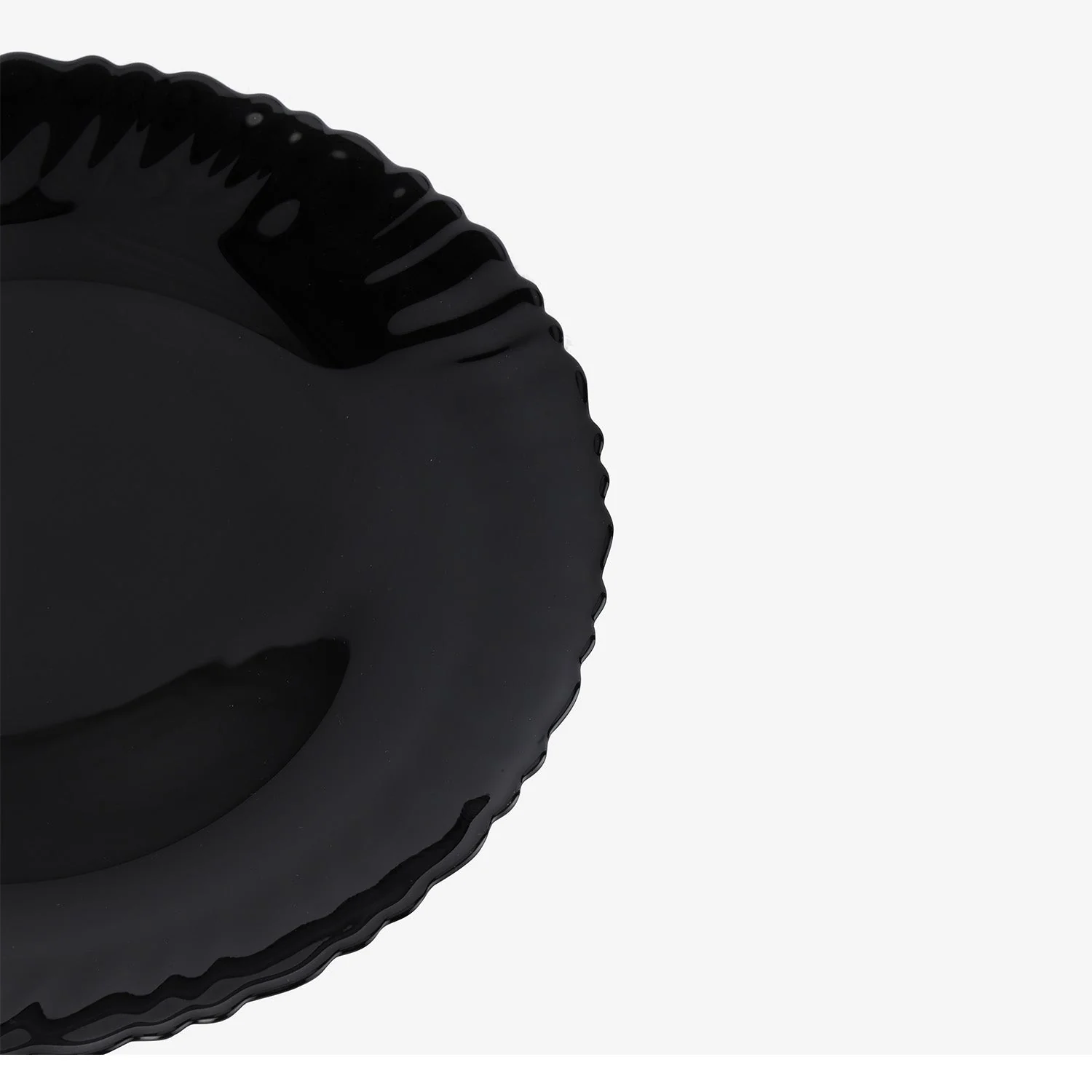 Royalford RF11903 9.5" Opalware Flat Plate| elegant black wave design & chip-resistant durability| lightweight & is microwave & dishwasher safe for everyday use| - Image 5