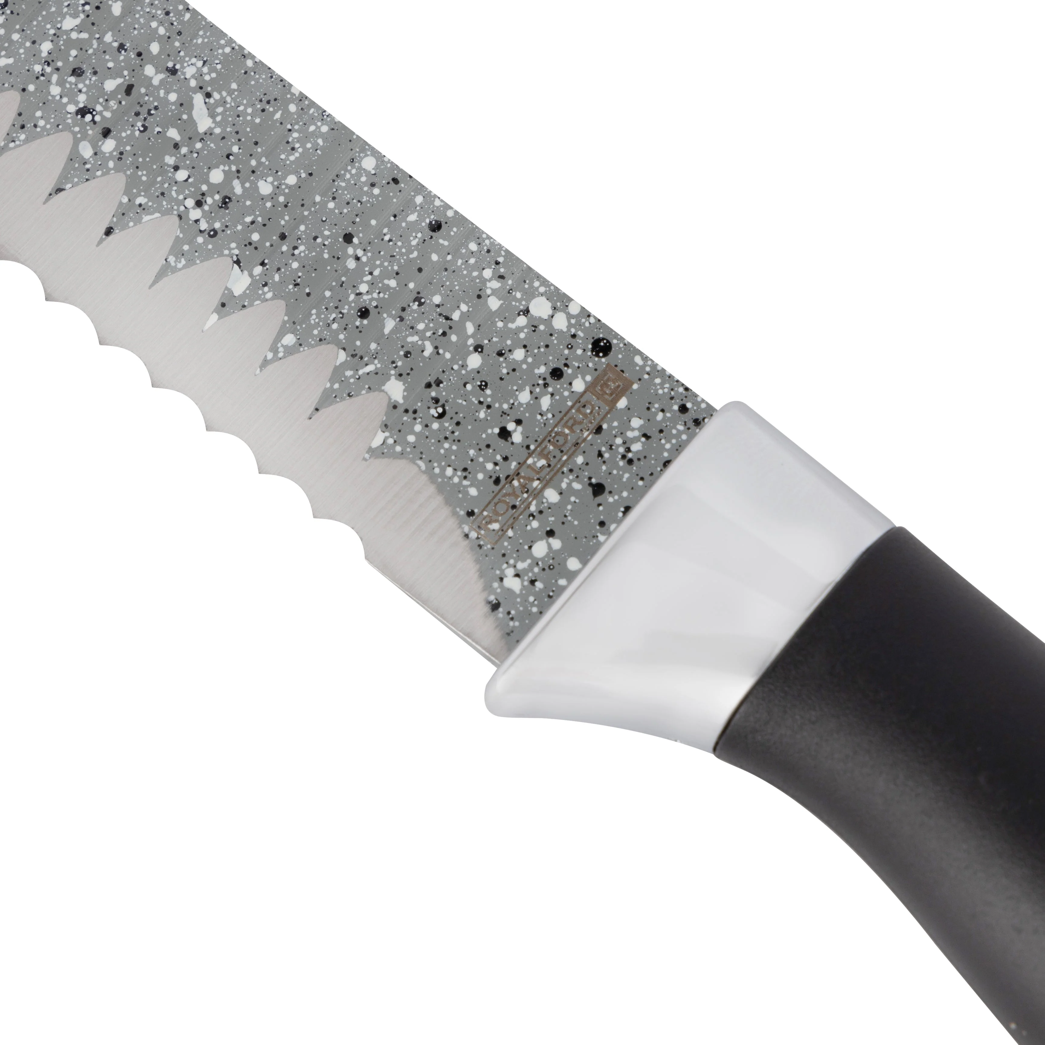 Royalford RF12009 8" Bread Knife| a serrated stainless steel blade with non-stick coating| ergonomic PP handle, dishwasher-safe , perfect for slicing bread, cakes| - Image 2